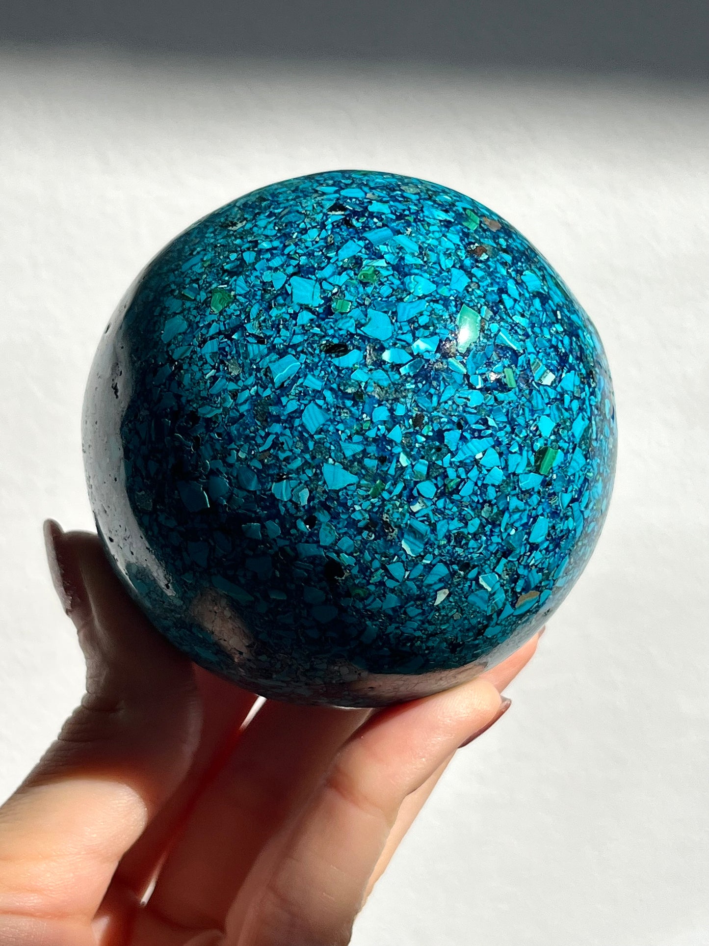 Chrysocolla & Malachite Aggregate Sphere