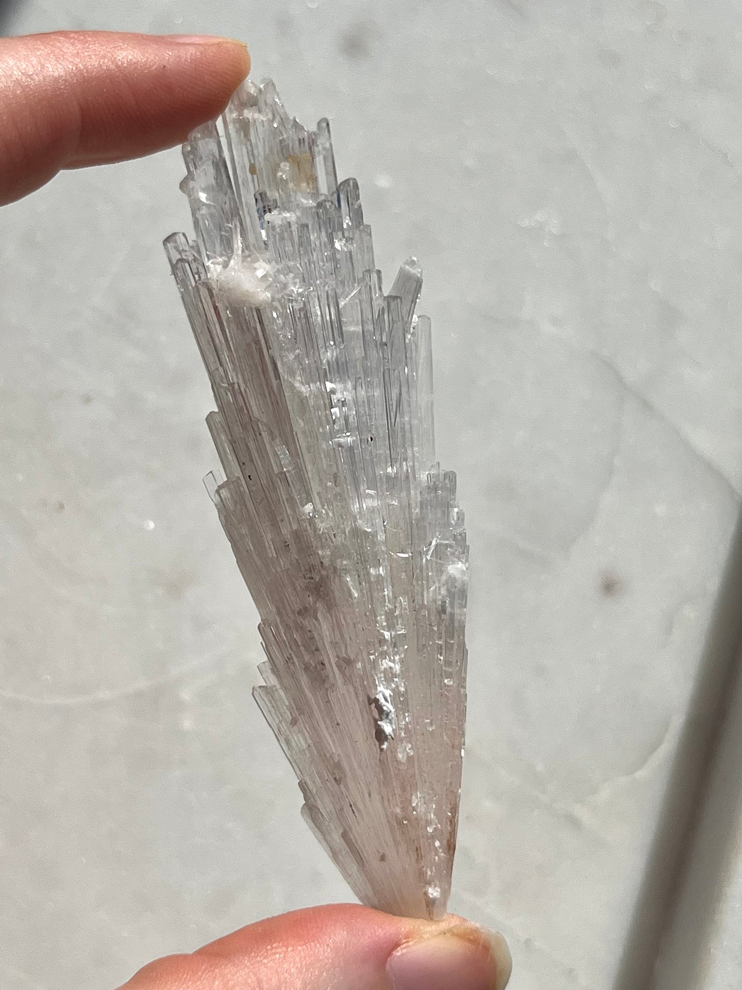 A Grade Yellow Rhombohedral Calcite on Scolecite Spray Specimen #SC12