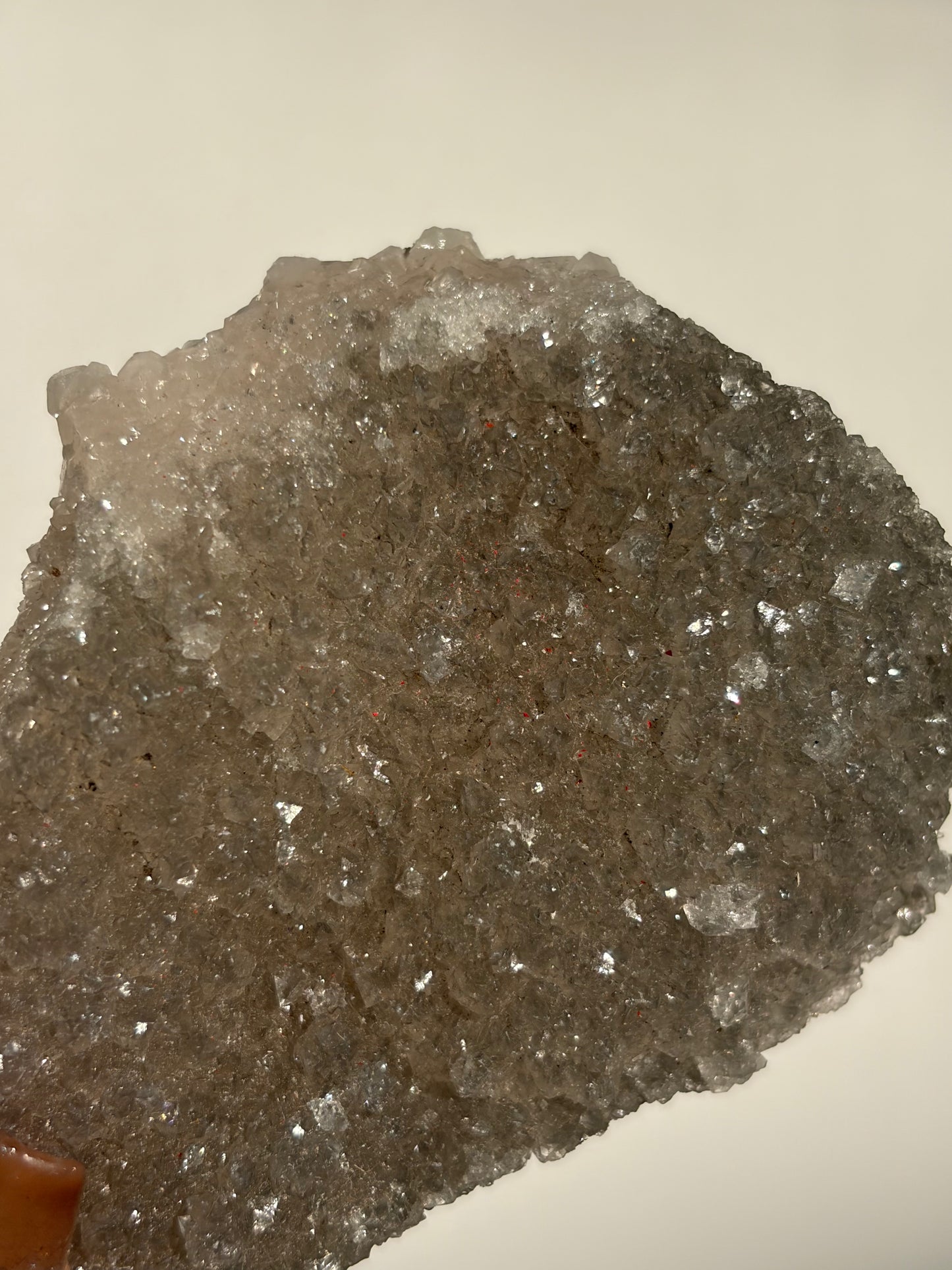 Black-Grey Chalcedony with Apophyllite Specimen E