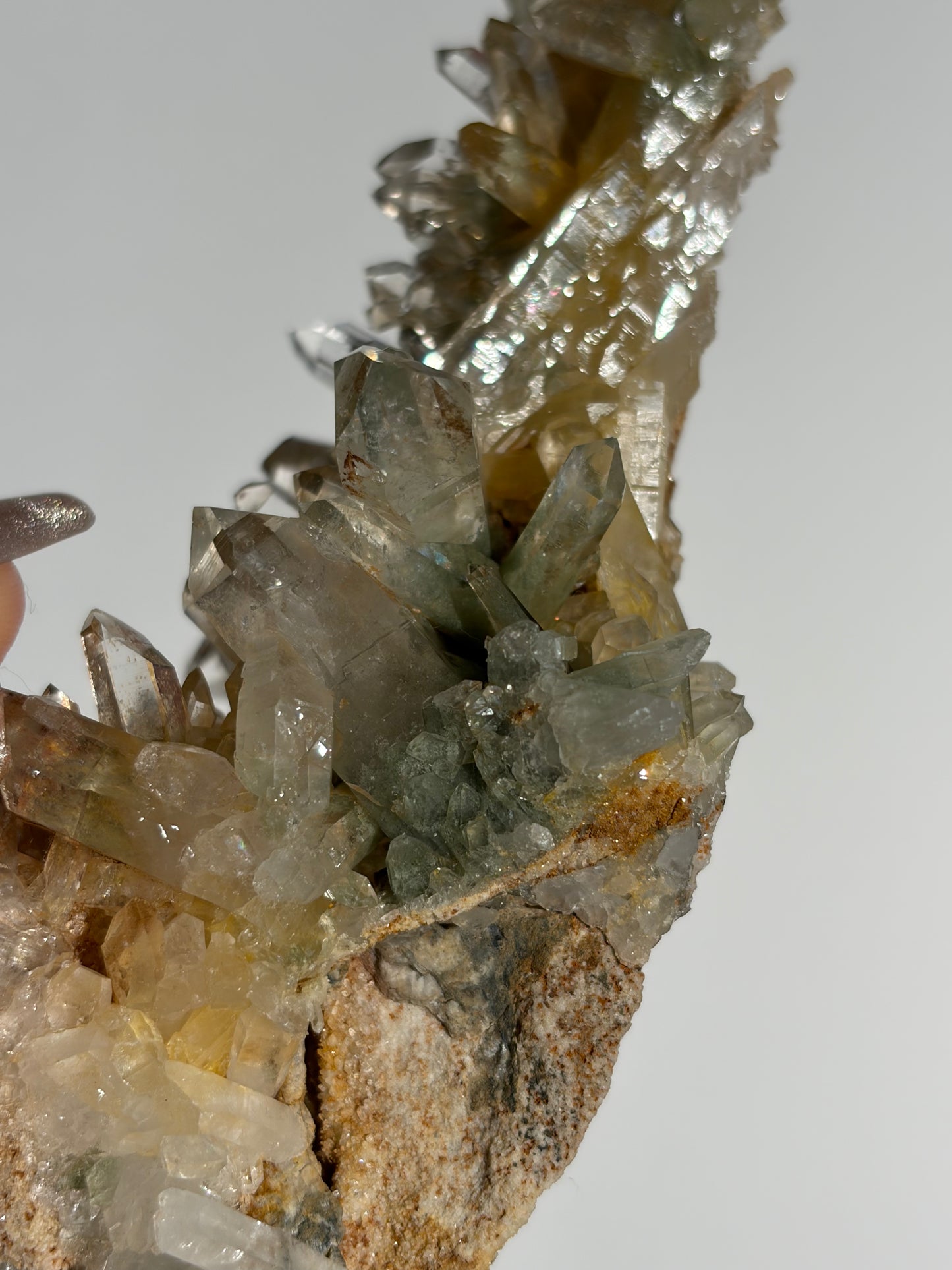 Water Clear Golden Healer Chlorite Included Quartz Specimen D