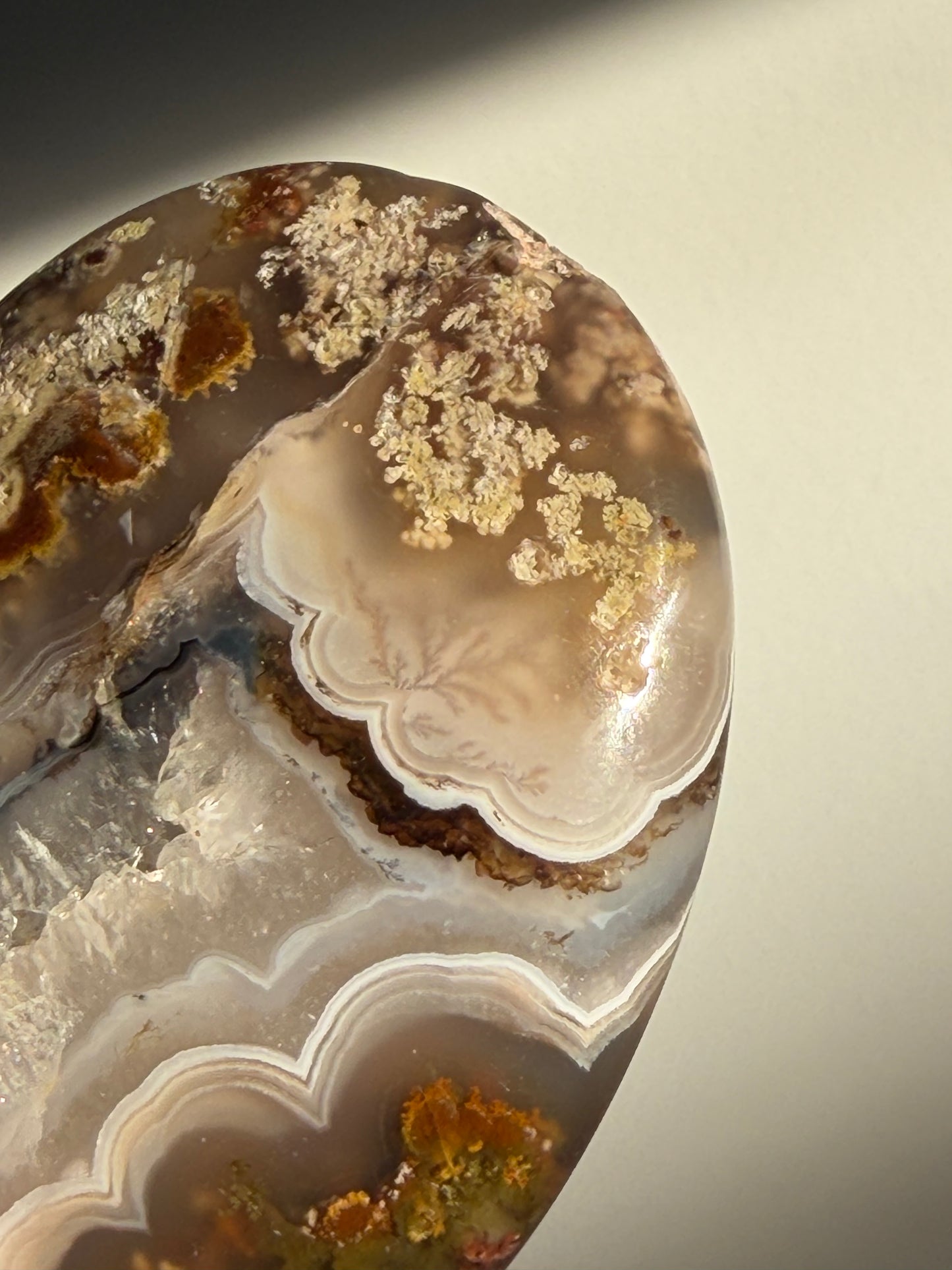 Nebula Agate Palmstone with Dendritic Inclusions E