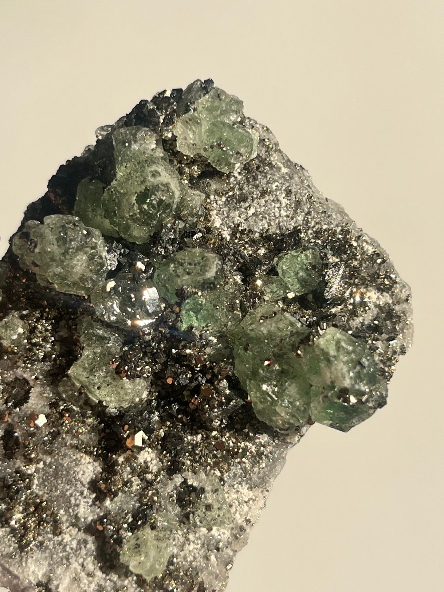 Peruvian Green Fluorite and Pyrite Specimen B
