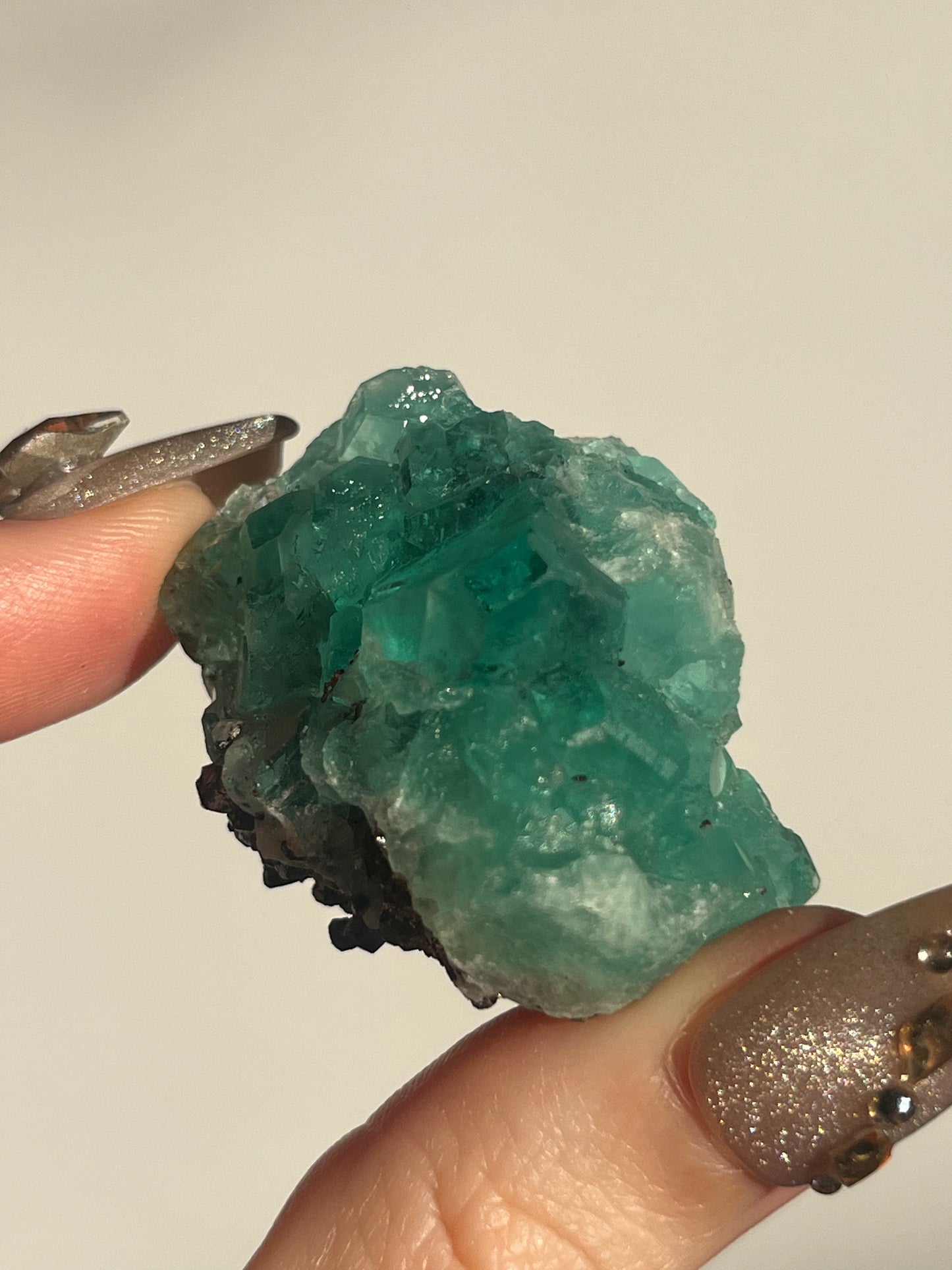 Peruvian Green Fluorite and Pyrite Specimen C