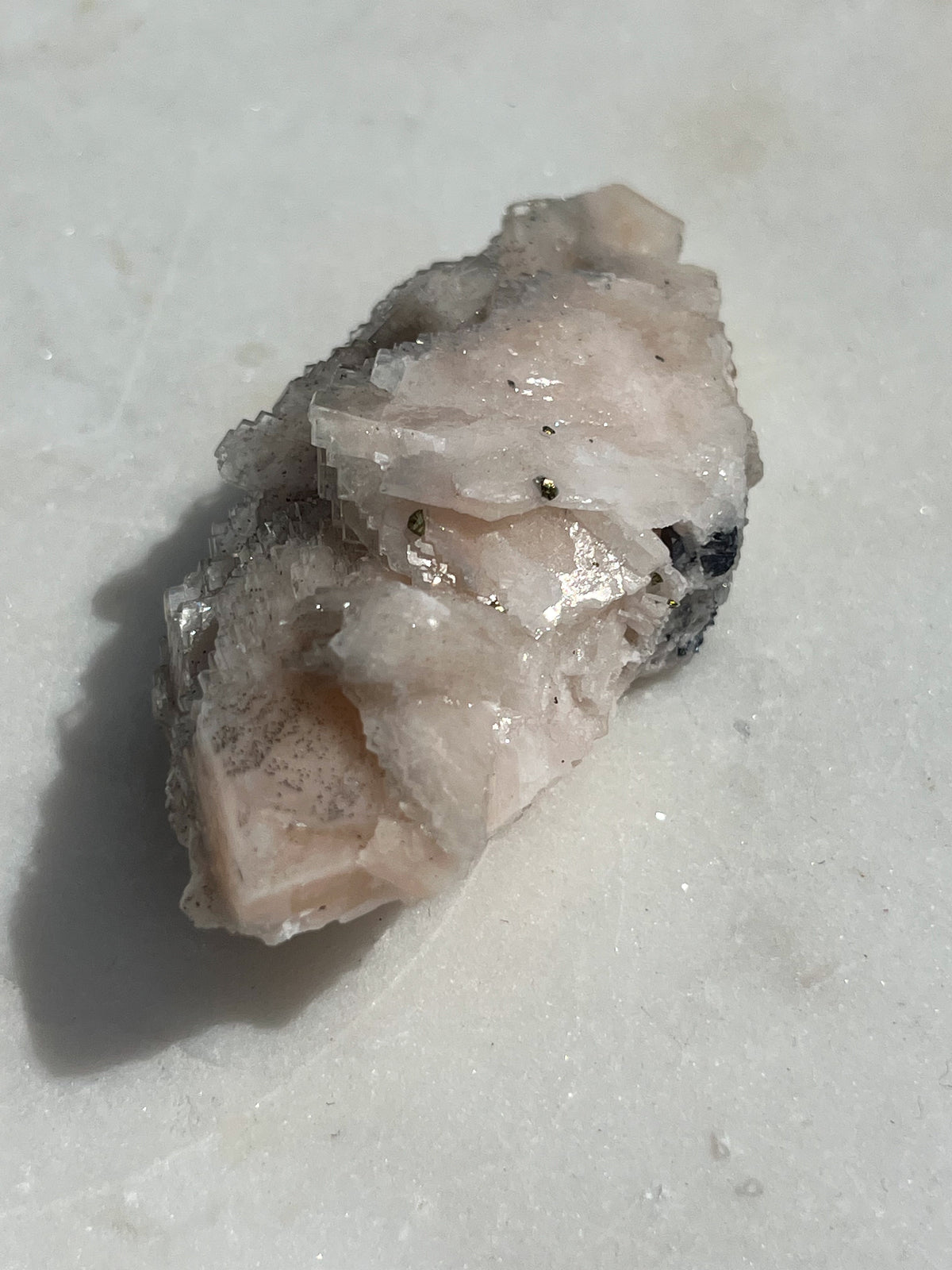 Pink Barite with Marcasite Specimen H