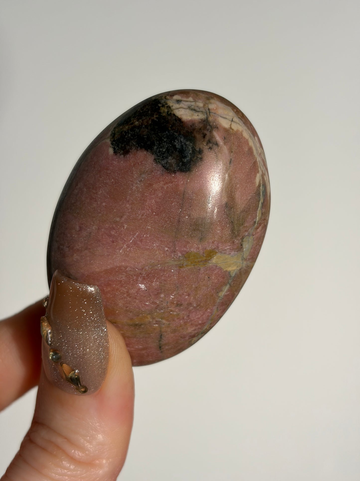 Indonesian Rhodonite and Manganese Included Palmstone C