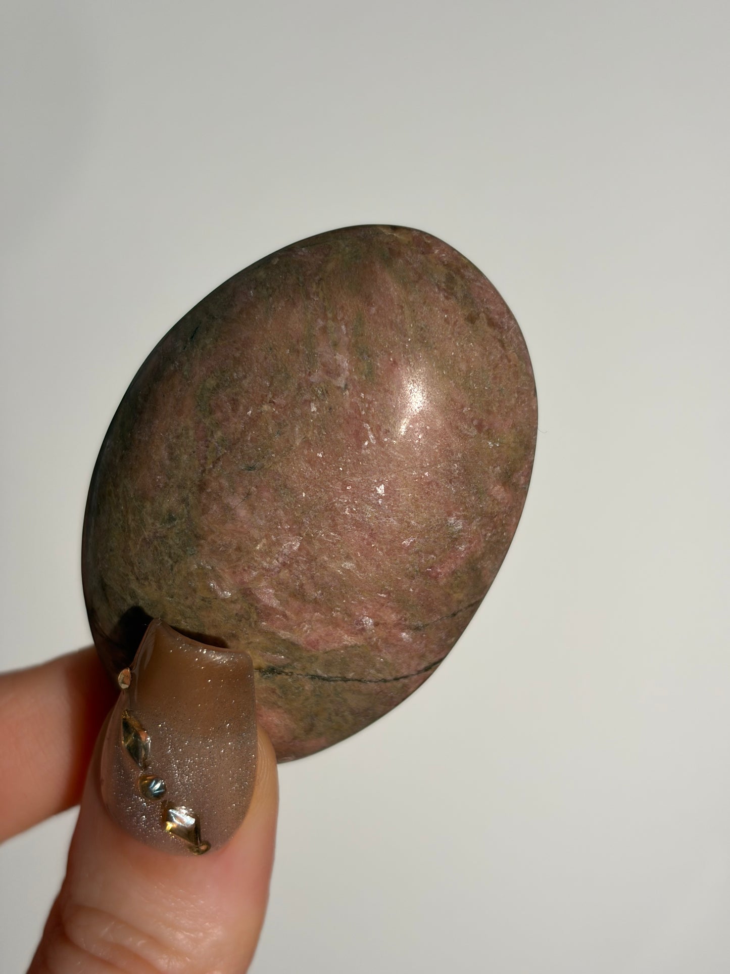 Indonesian Rhodonite and Manganese Included Palmstone M