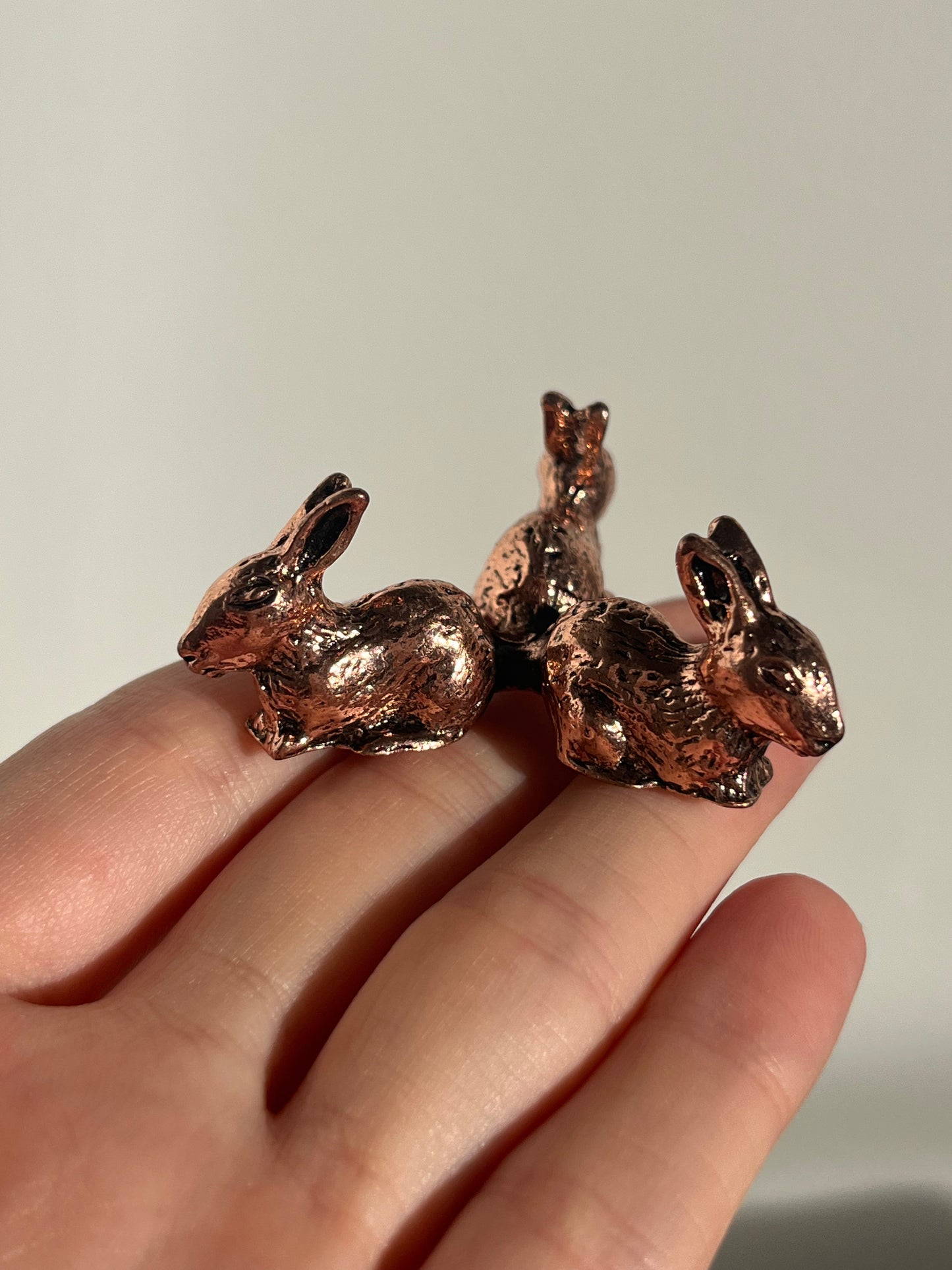 "Rabbit in the Meadow" Rose Gold Sphere Stand