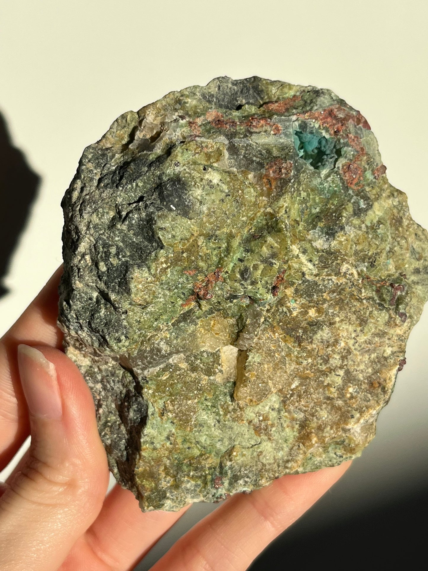 Native Copper & Chrysocolla in Chalcedony Specimen #26