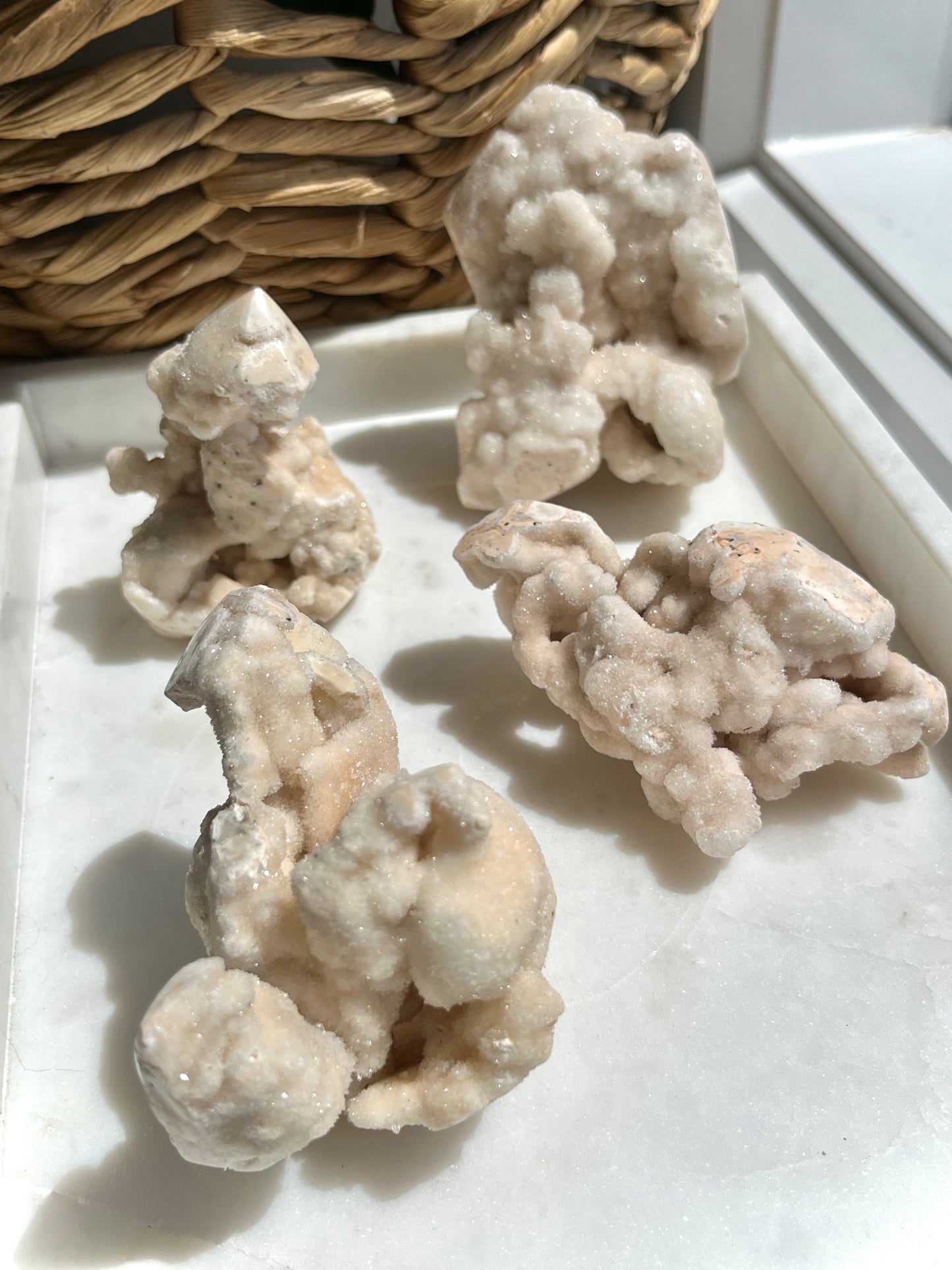Indonesian Druzy Quartz on Chalcedony Cluster (Intuitively Chosen)
