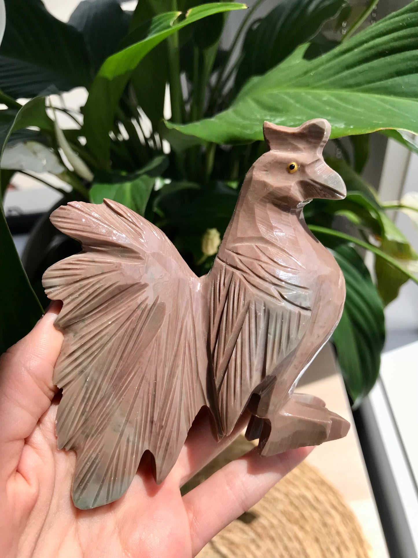 Jasper Rooster Carving