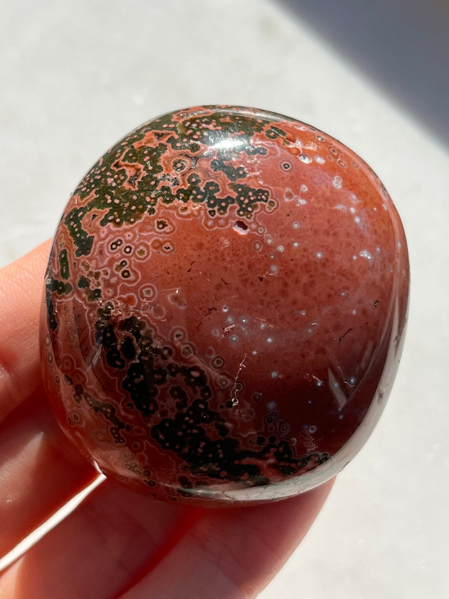 Veinless Ocean Jasper Palmstone #8