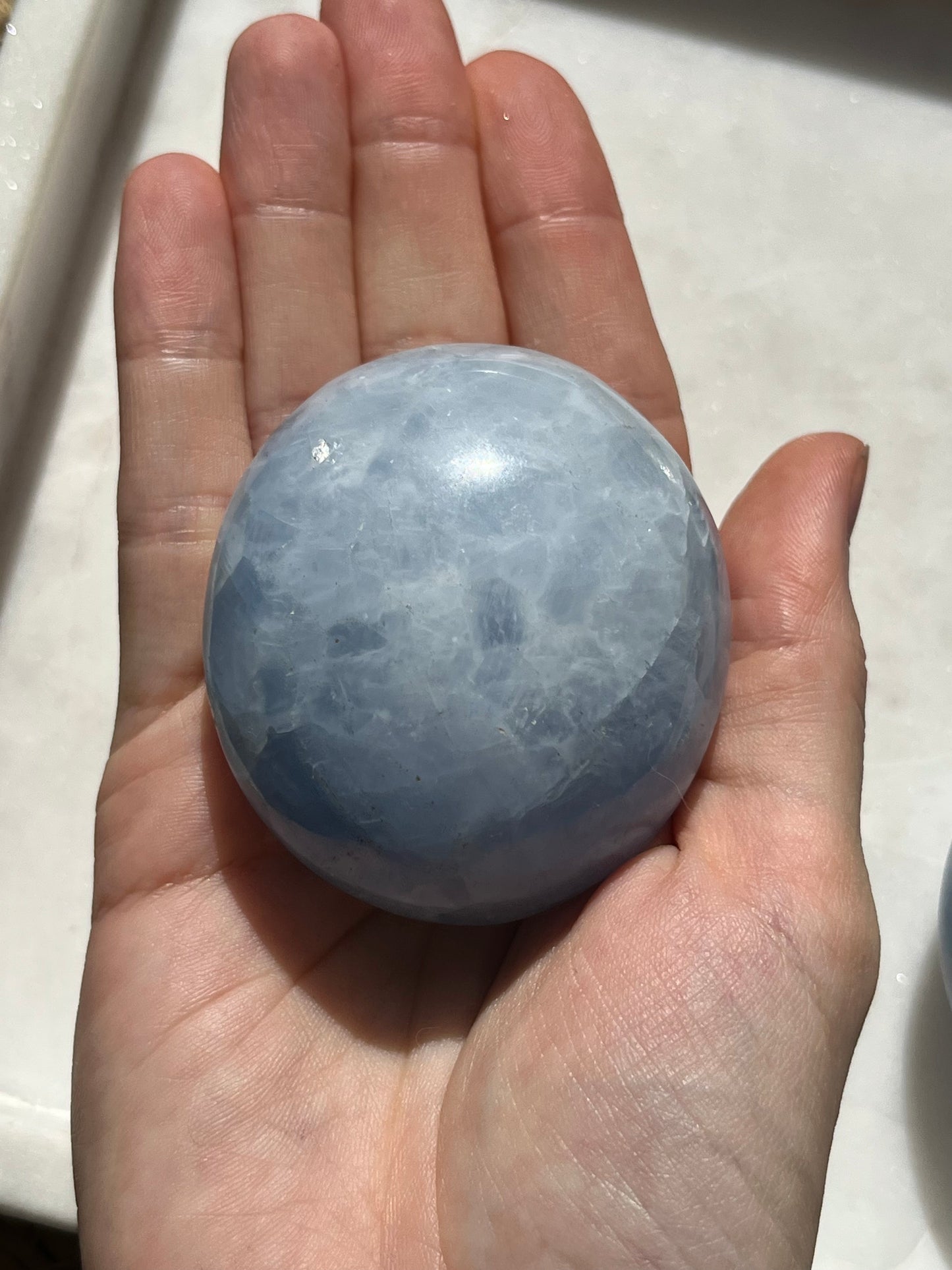 Blue Calcite Palmstone (X Large)