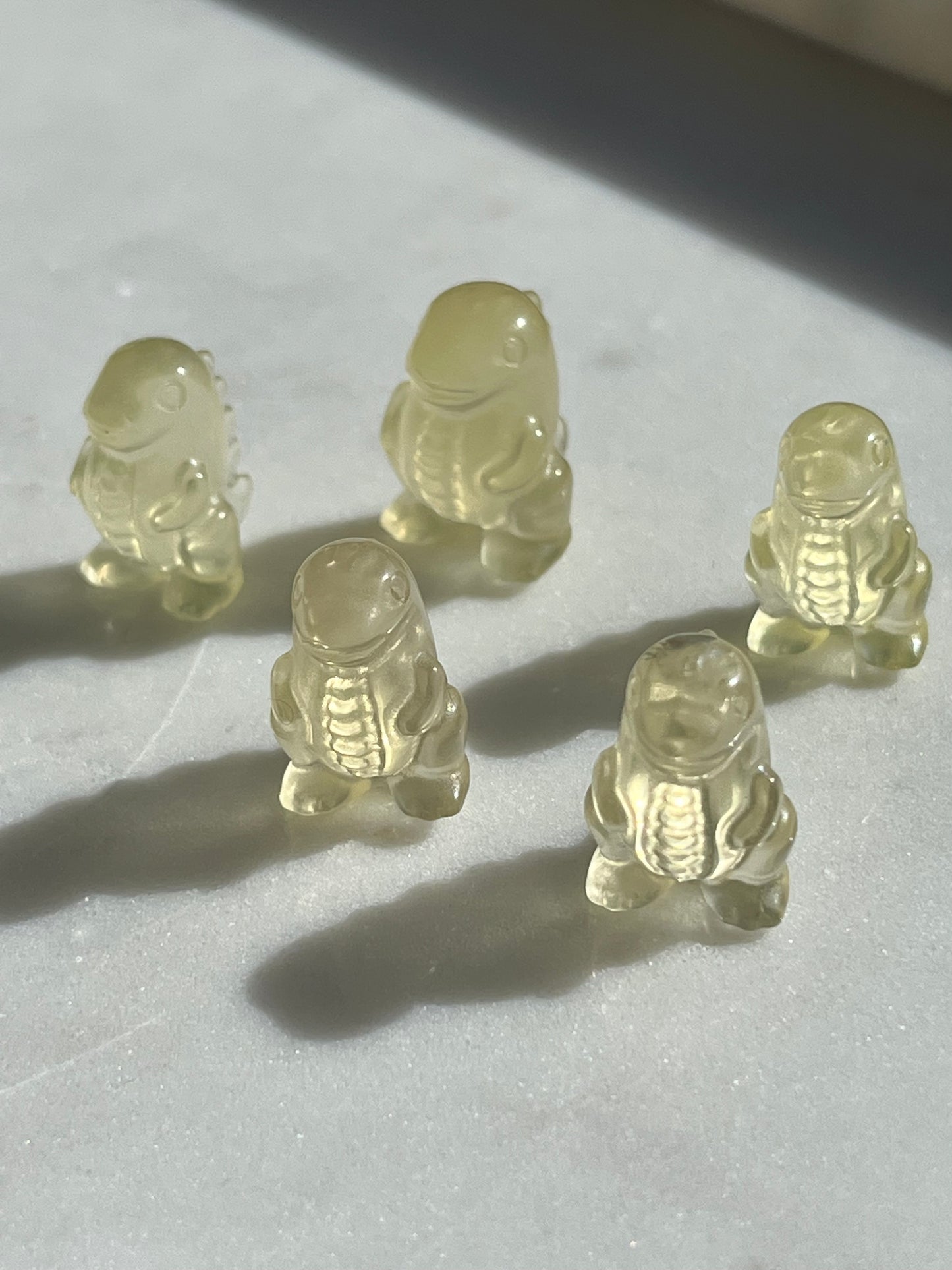 Irradiated Citrine Dinosaur Carving
