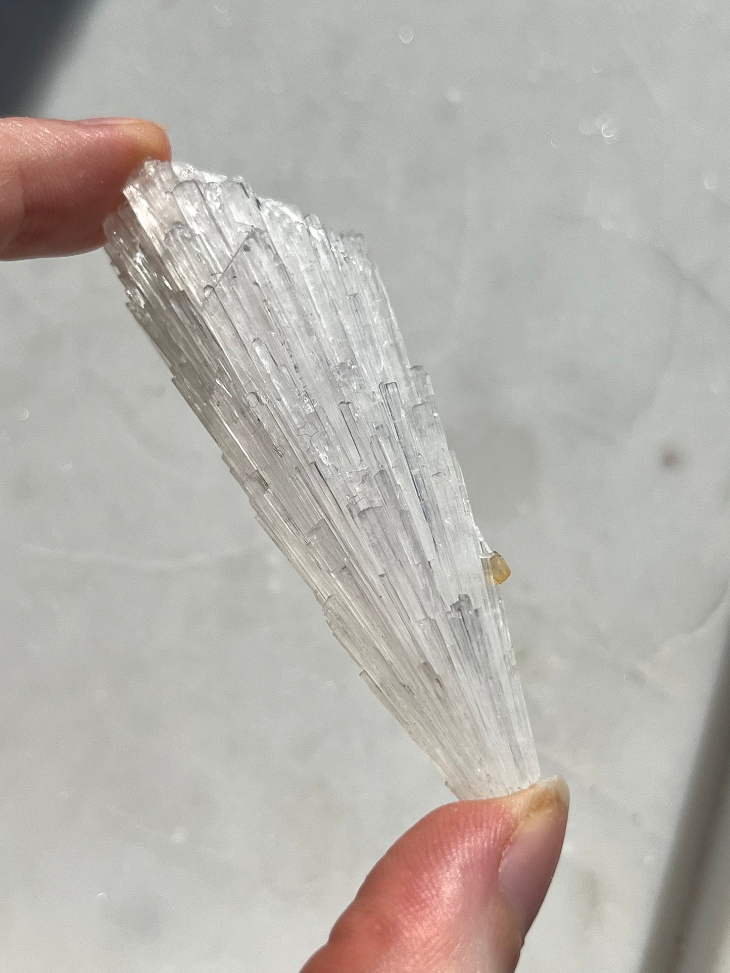 A Grade Yellow Rhombohedral Calcite on Scolecite Spray Specimen #SC7