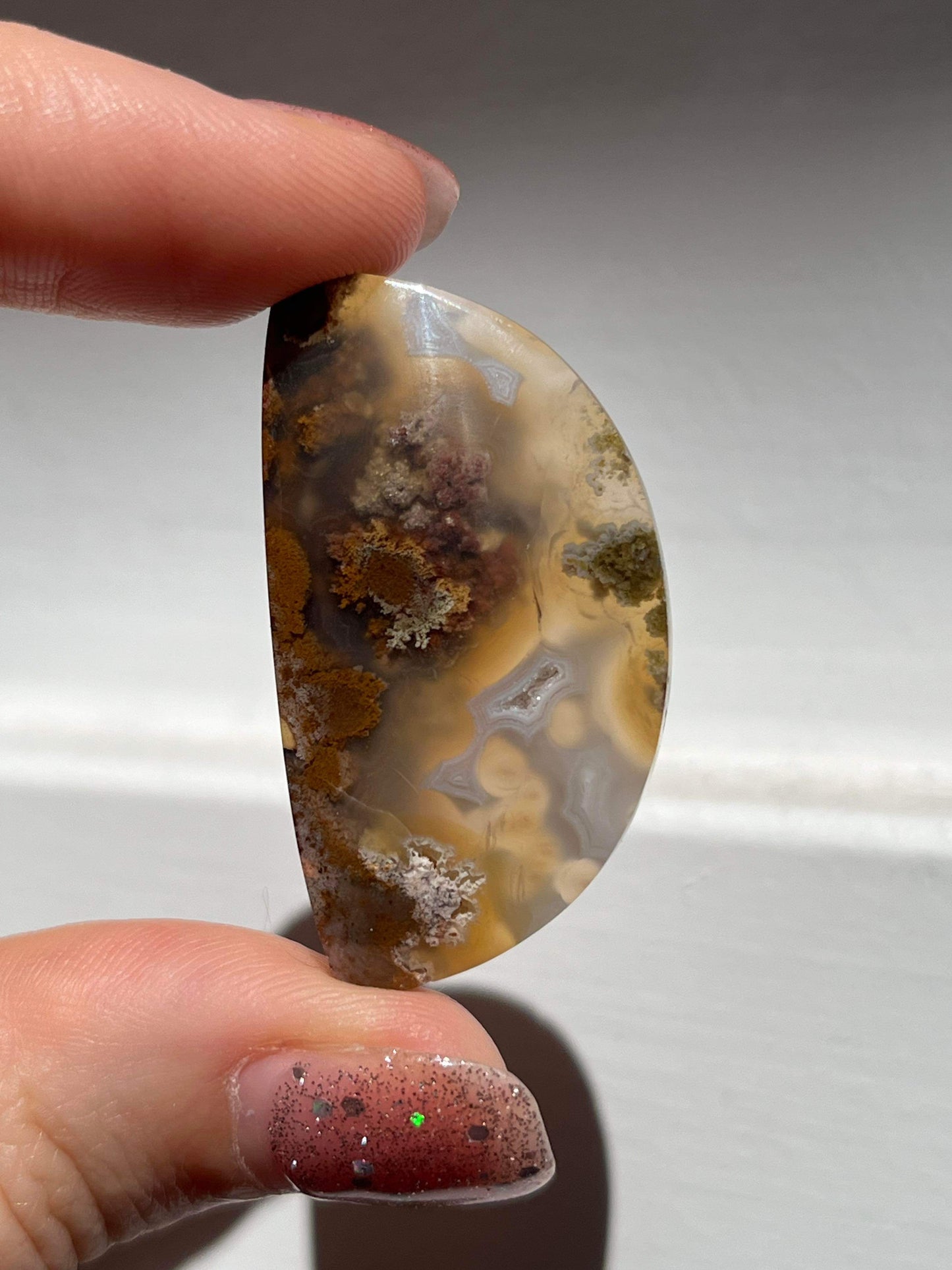 Nebula Agate with Scenic Moss Cabochon (You Choose)