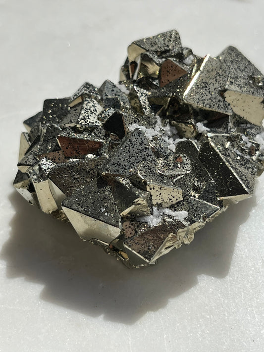 A Grade Octahedral Pyrite Cluster w/Quartz & Sphalerite #2