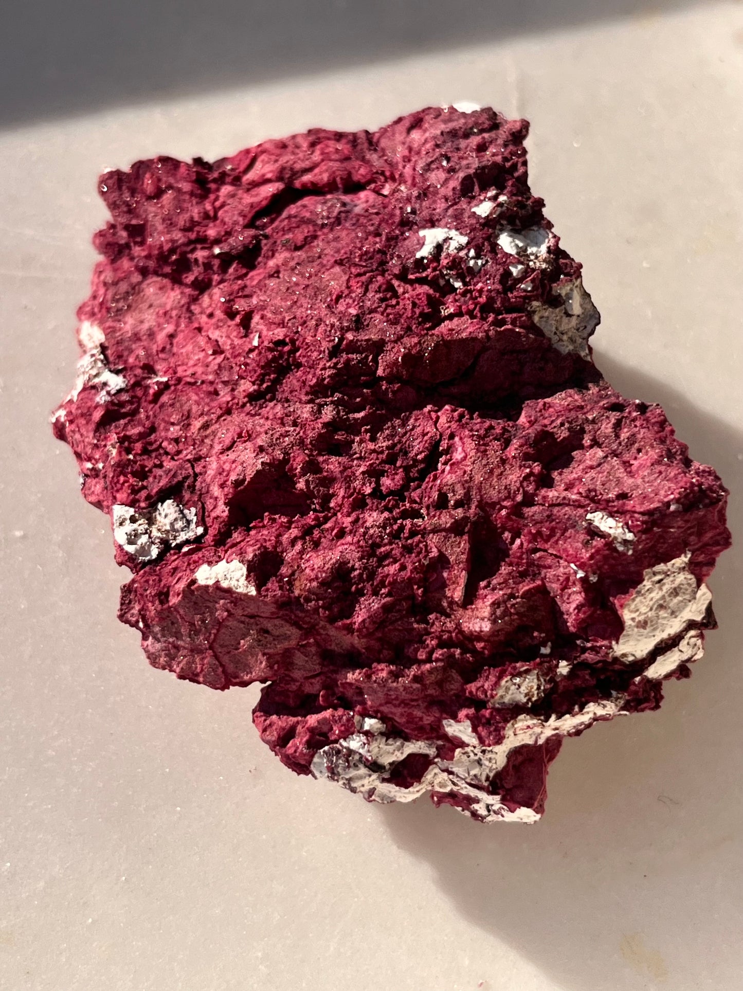 Rare “Red Velvet” Variscite in Limestone Specimen #5