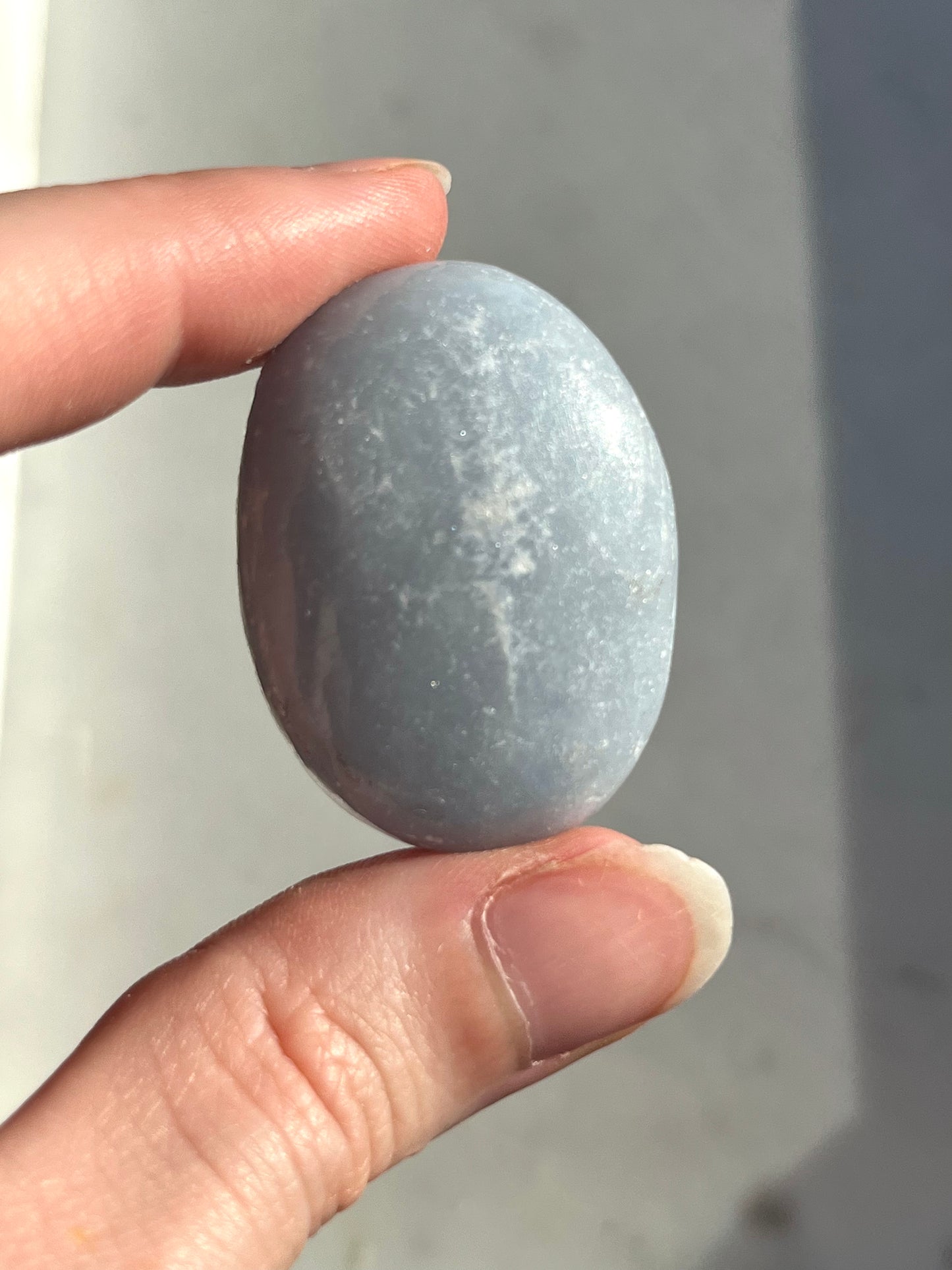 Angelite Worry Stone (Perfectly Imperfect)