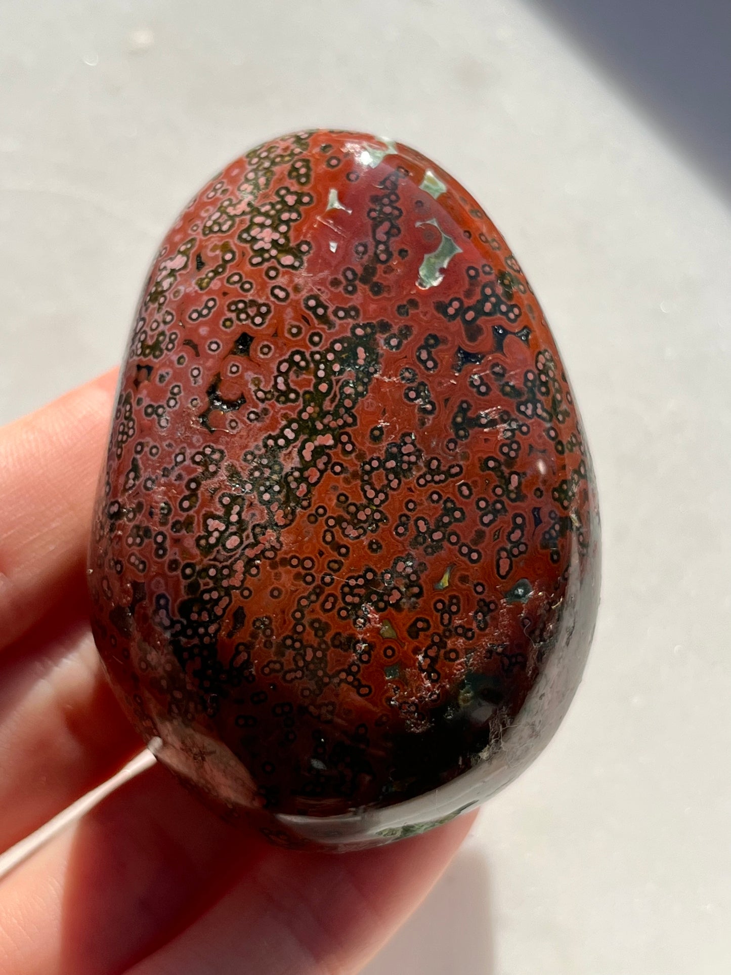 Veinless Ocean Jasper Palmstone #34