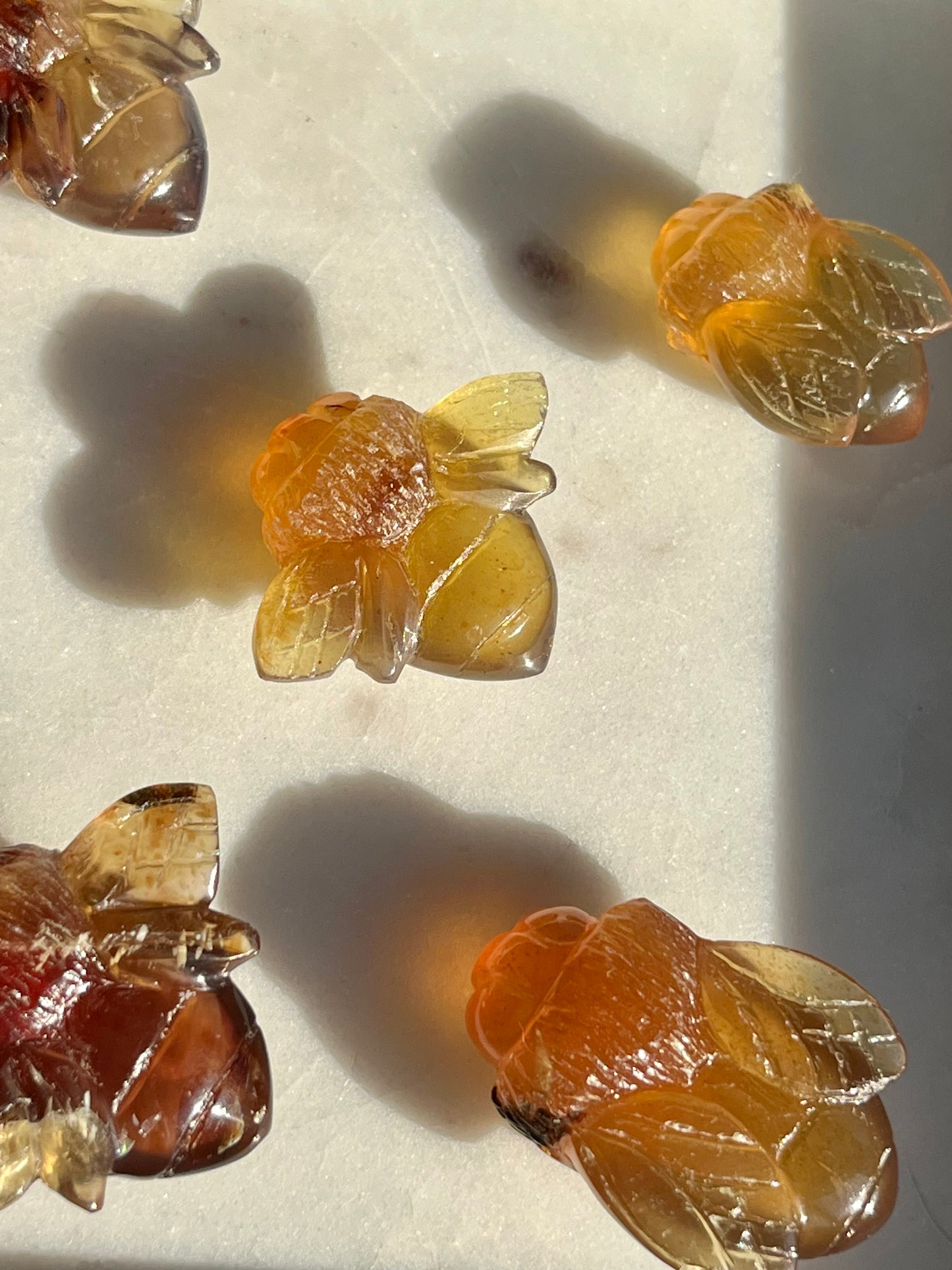 Indonesian Yellow Amber Bee Carving
