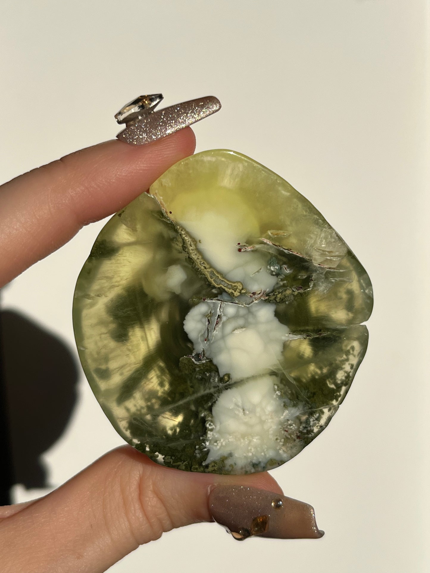 AA Grade Australian Prehnite with Natrolite Polished Freeform E