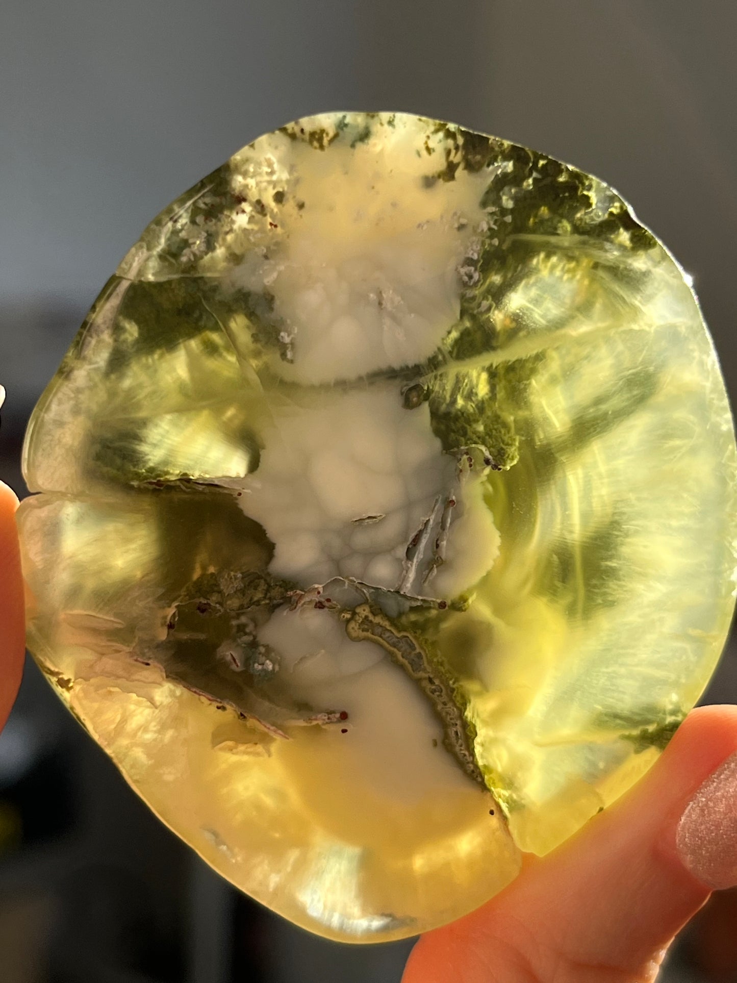 AA Grade Australian Prehnite with Natrolite Polished Freeform E