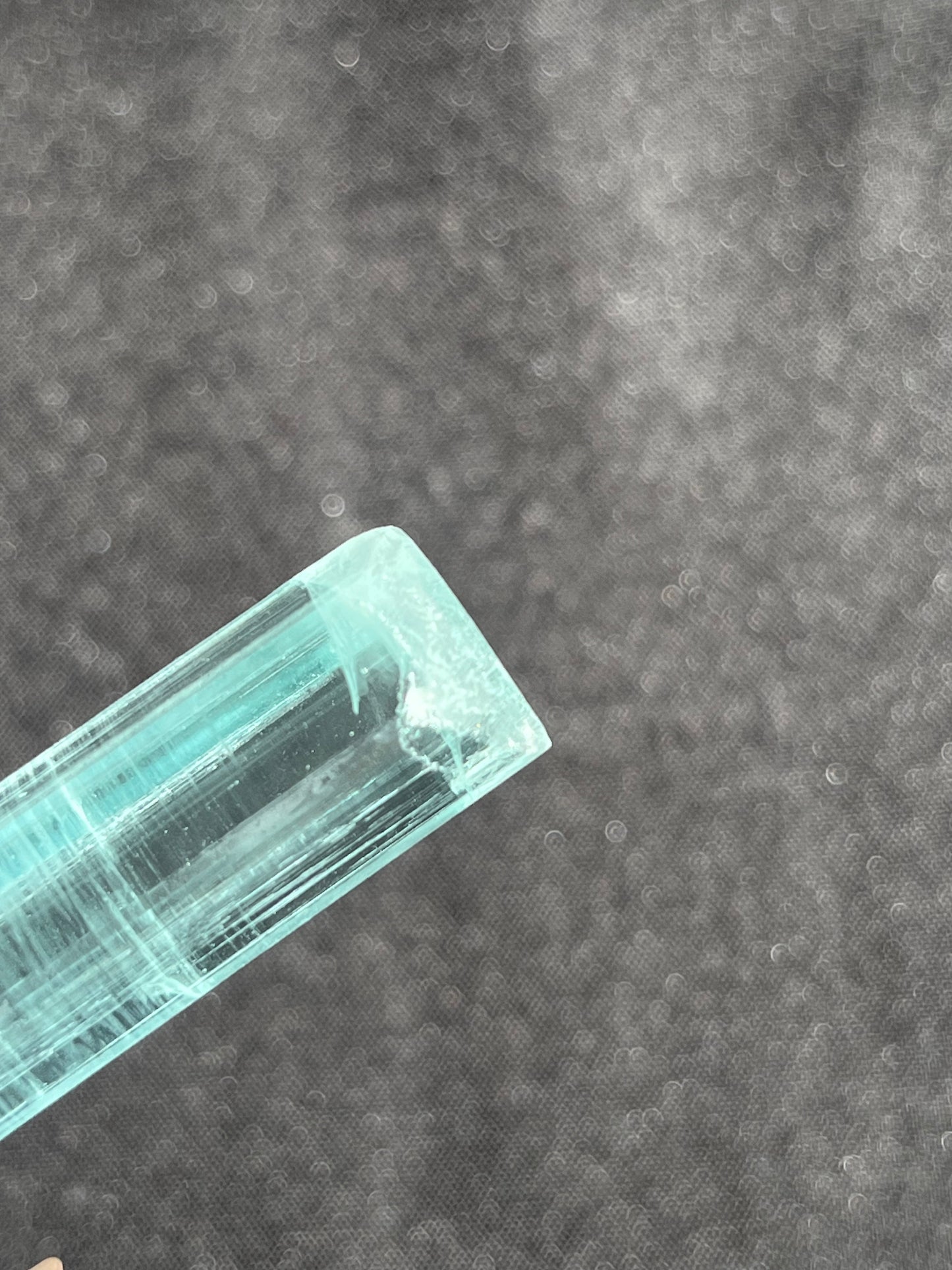 'Chanan' Doubly Terminated Aquamarine Specimen with Fingerprint Pattern in Termination C