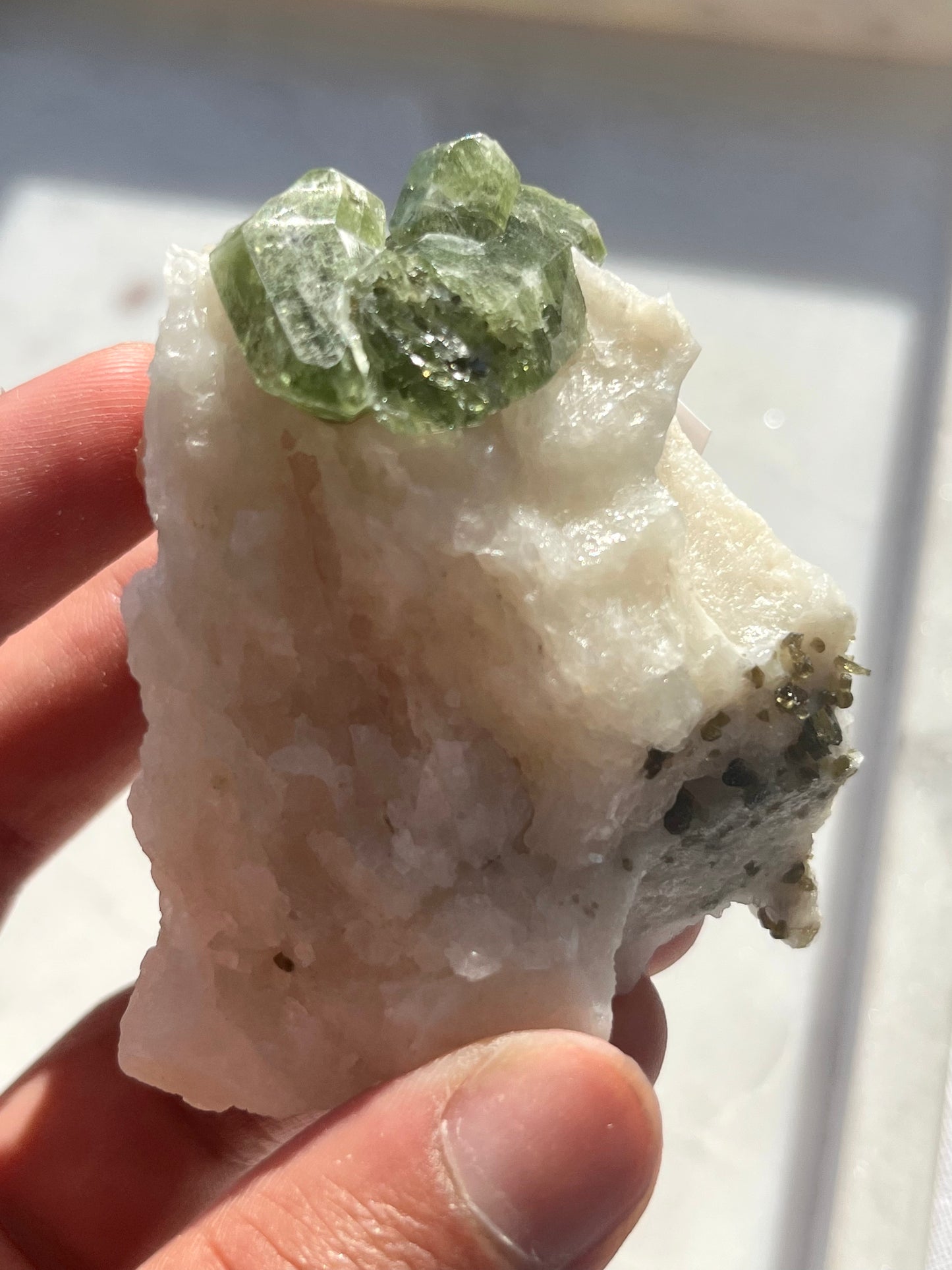 Diopside Specimen w/Muscovite on Marble Matrix #6