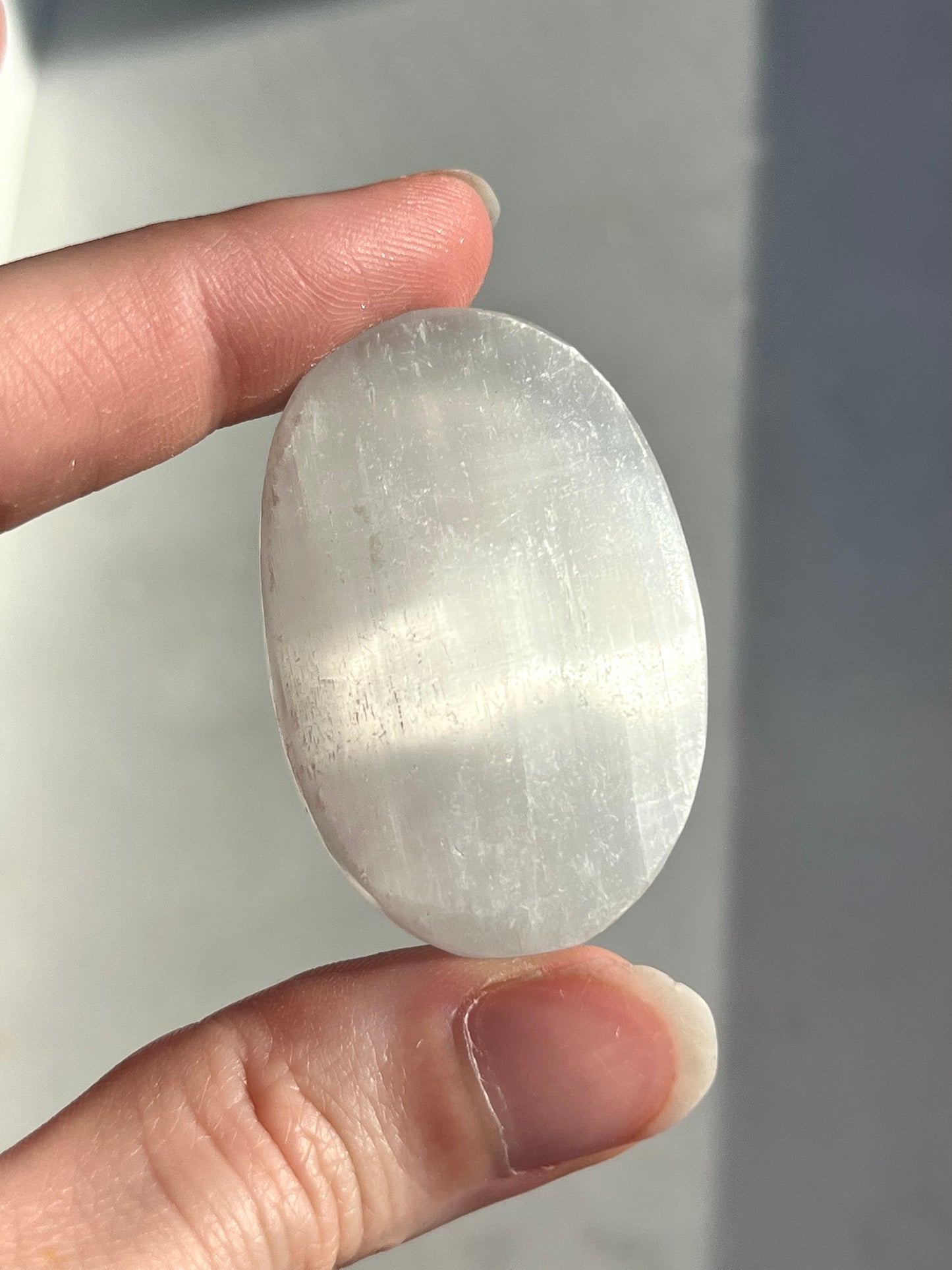 Selenite Worry Stone (Perfectly Imperfect)