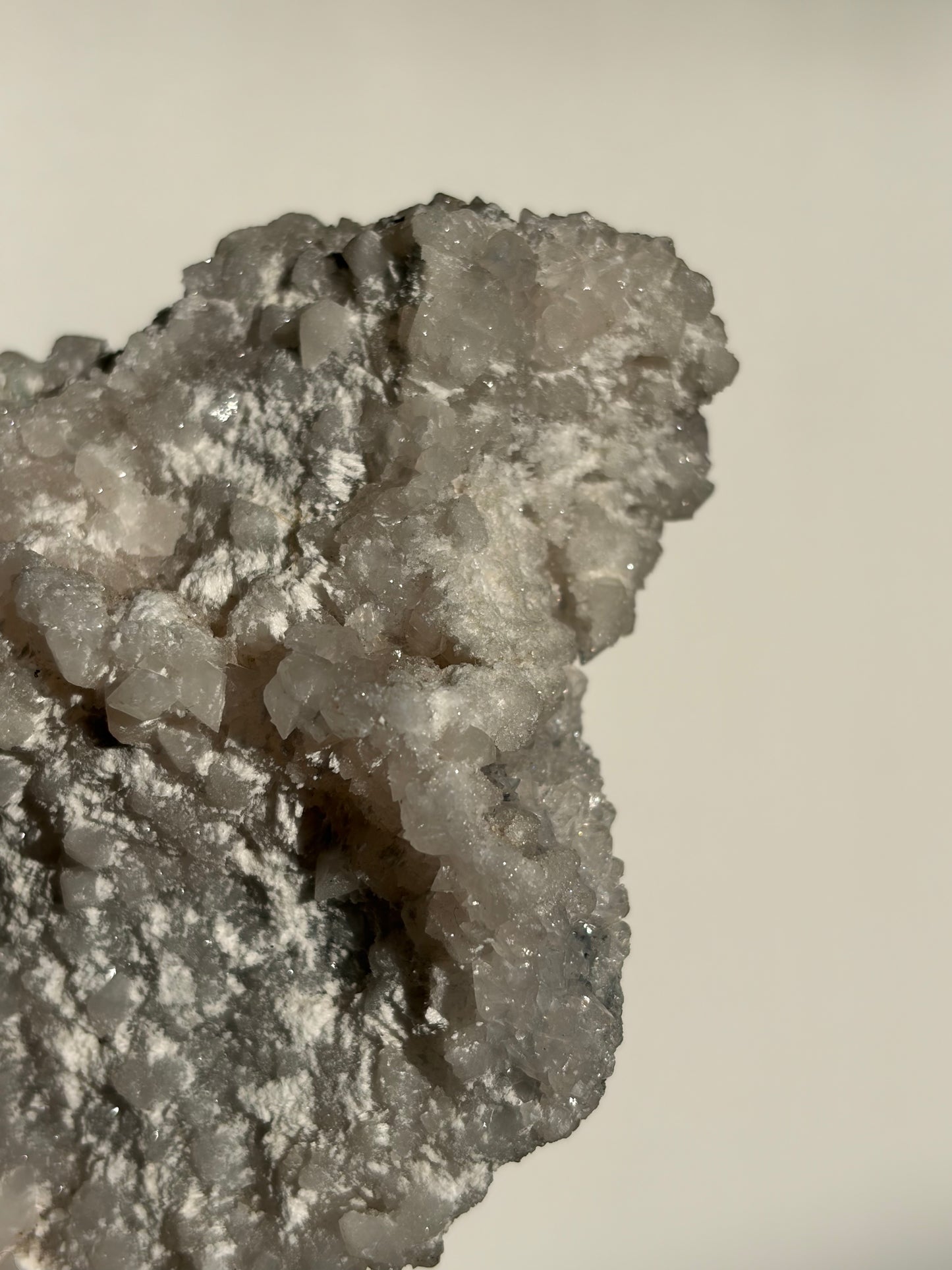 Black-Grey Chalcedony with Apophyllite Specimen A