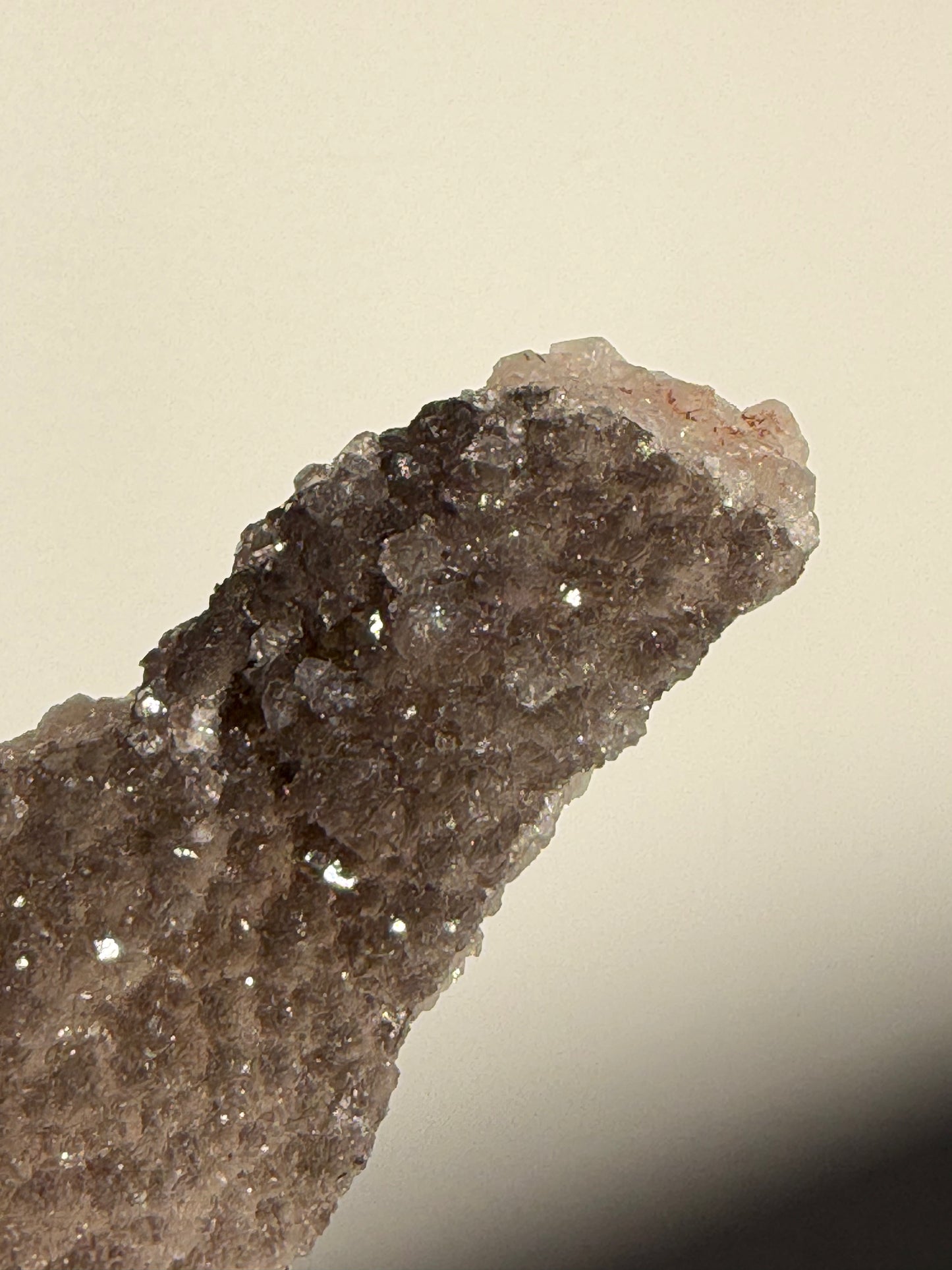 Black-Grey Chalcedony with Apophyllite Specimen F
