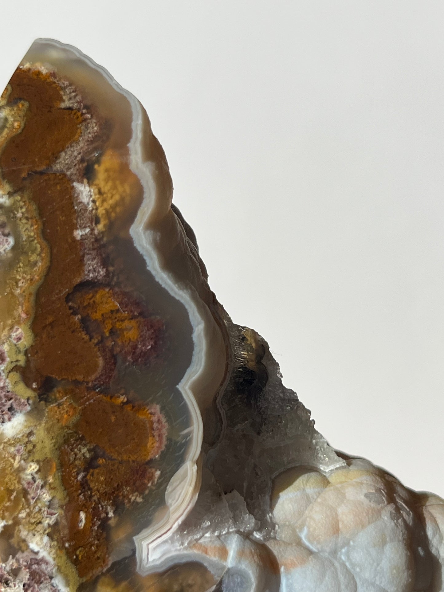 Botryoidal Blue Chalcedony x Nebula Agate Tower B