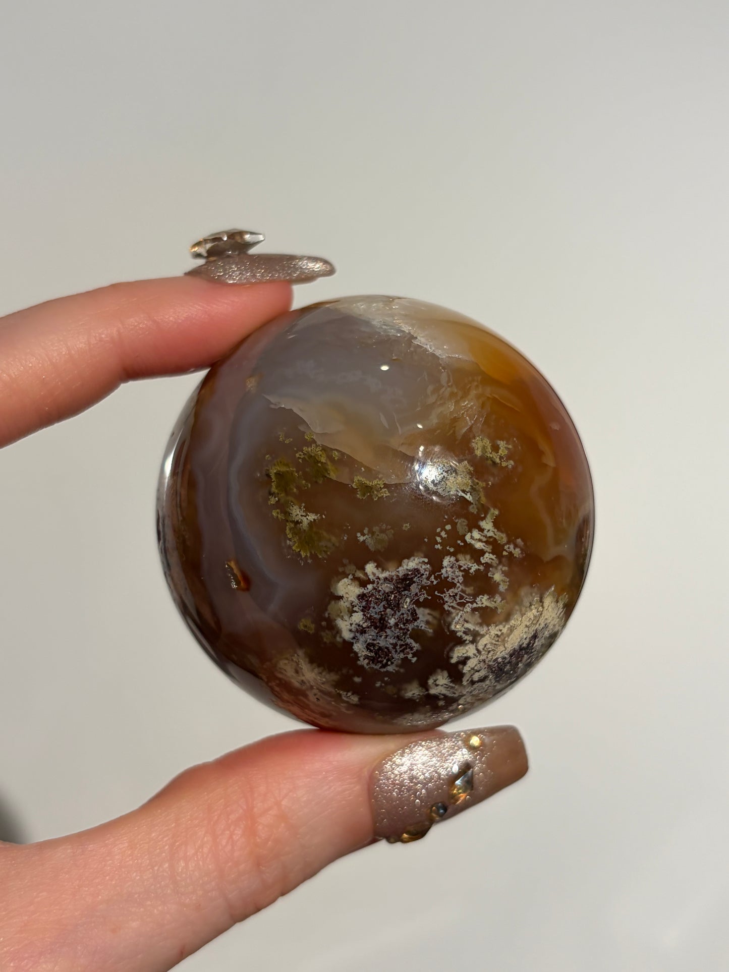 “Sunset World” Honey World Carnelian Nebula Agate Sphere