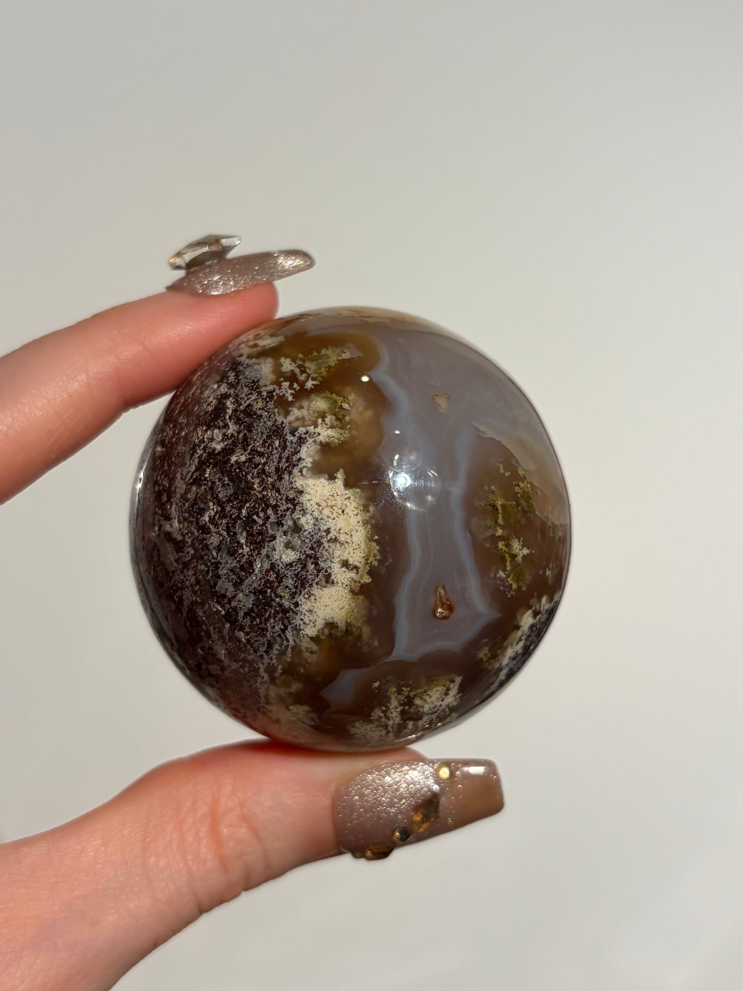 “Sunset World” Honey World Carnelian Nebula Agate Sphere