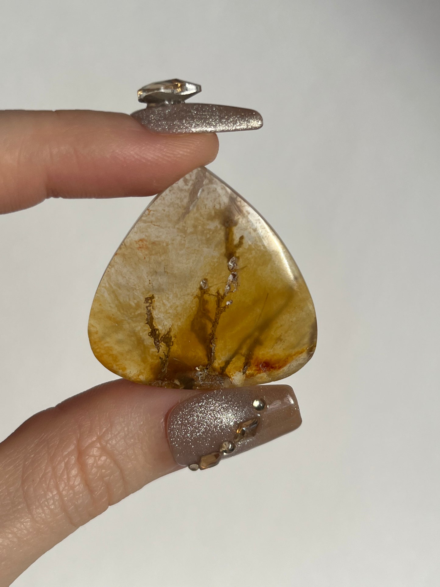 Carnelian Agate Cabochon w/ Sagenite (You Choose)