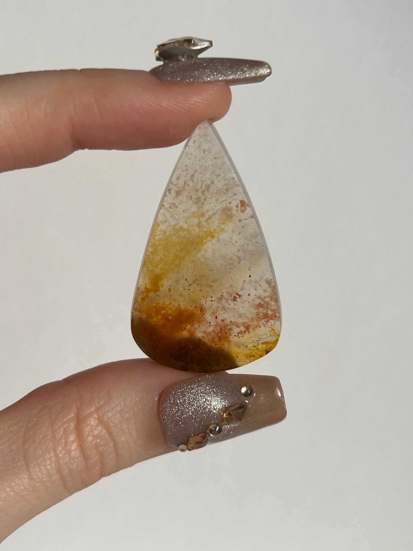 Carnelian Agate Cabochon w/ Sagenite (You Choose)