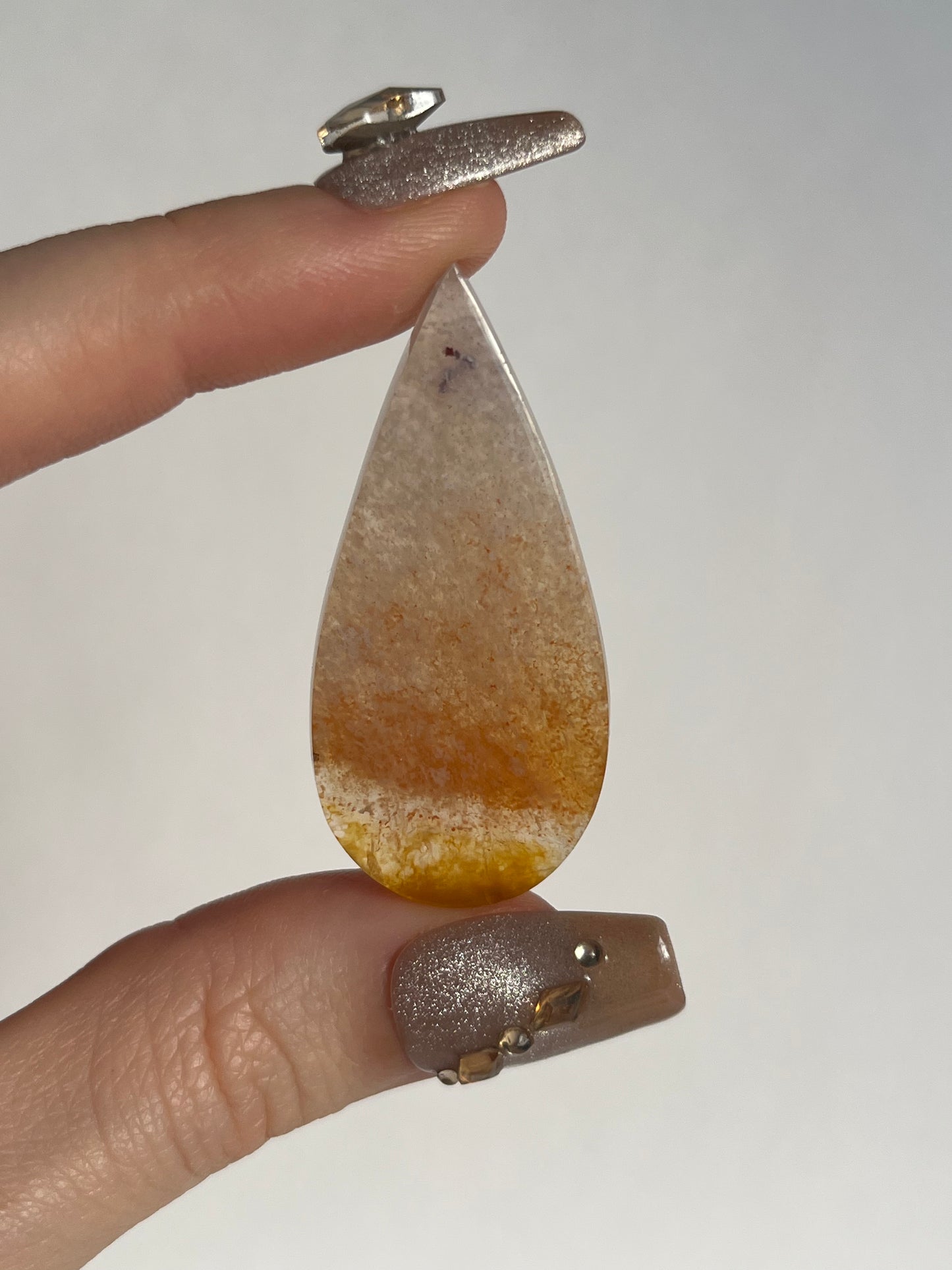Carnelian Agate Cabochon w/ Sagenite (You Choose)