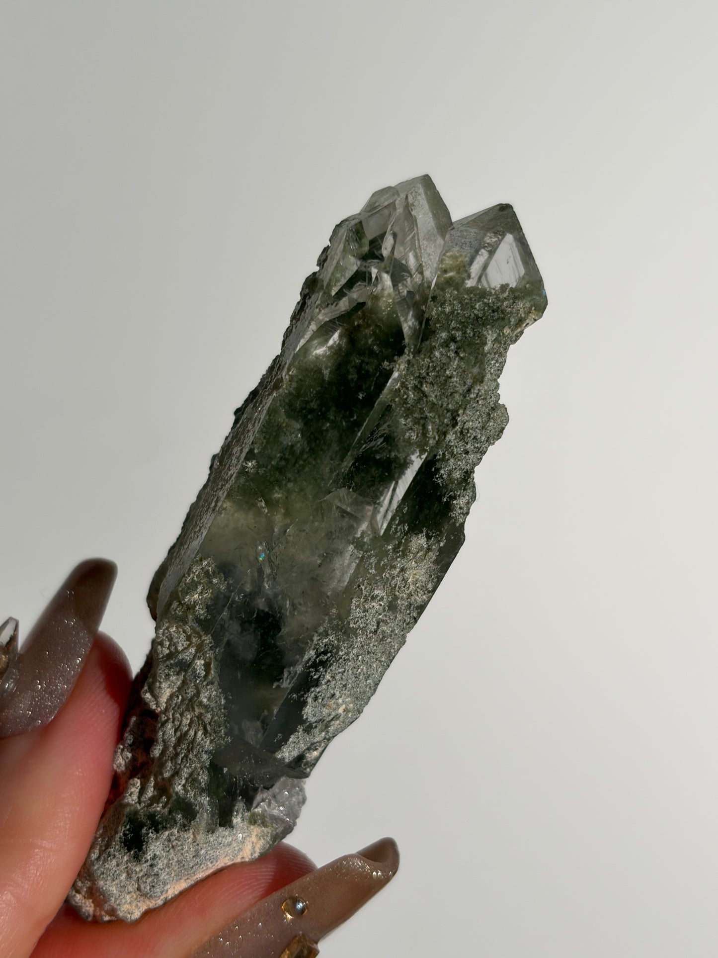 Chlorite Included Quartz Specimen J