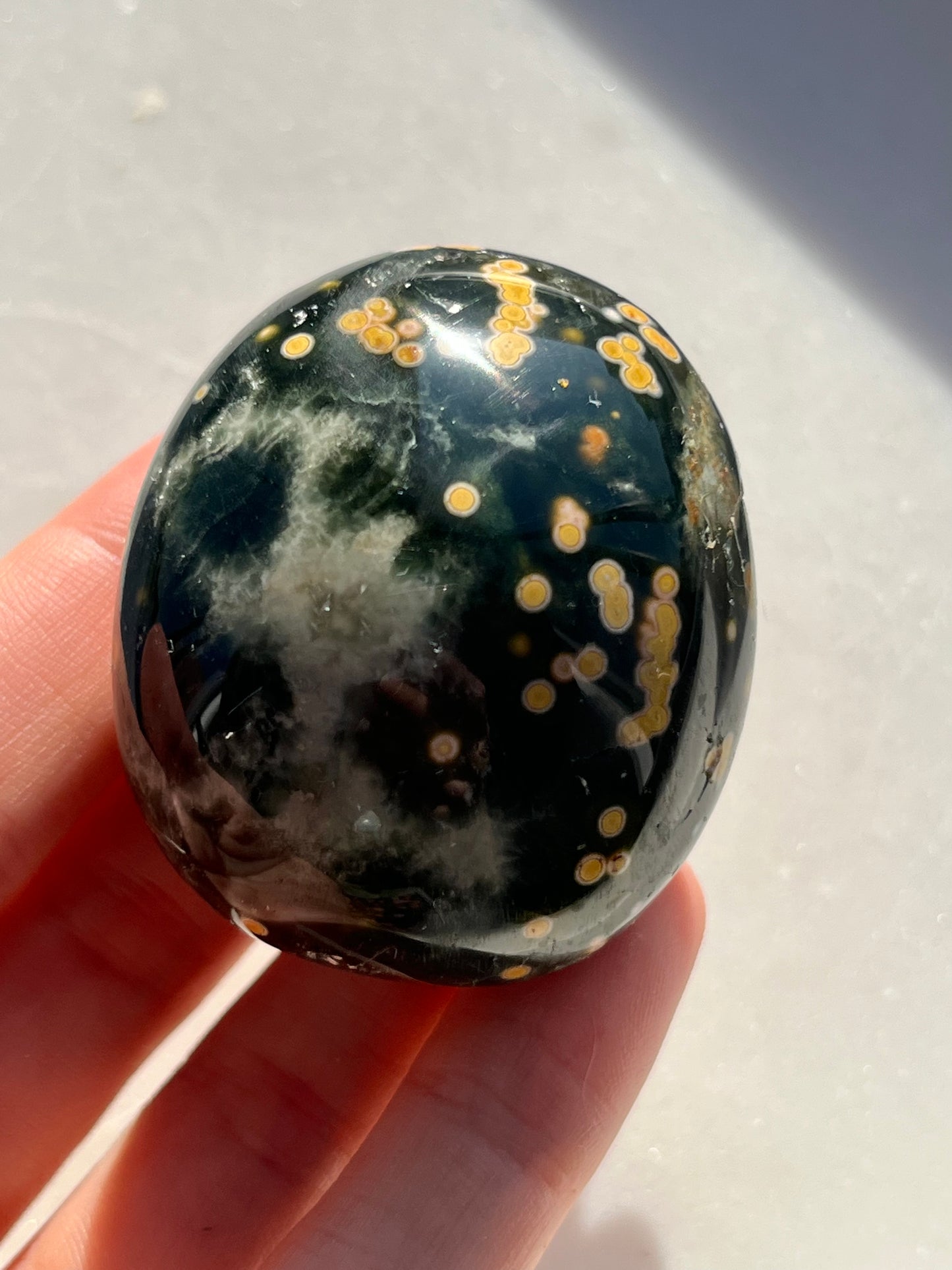 Veinless Ocean Jasper Palmstone #47