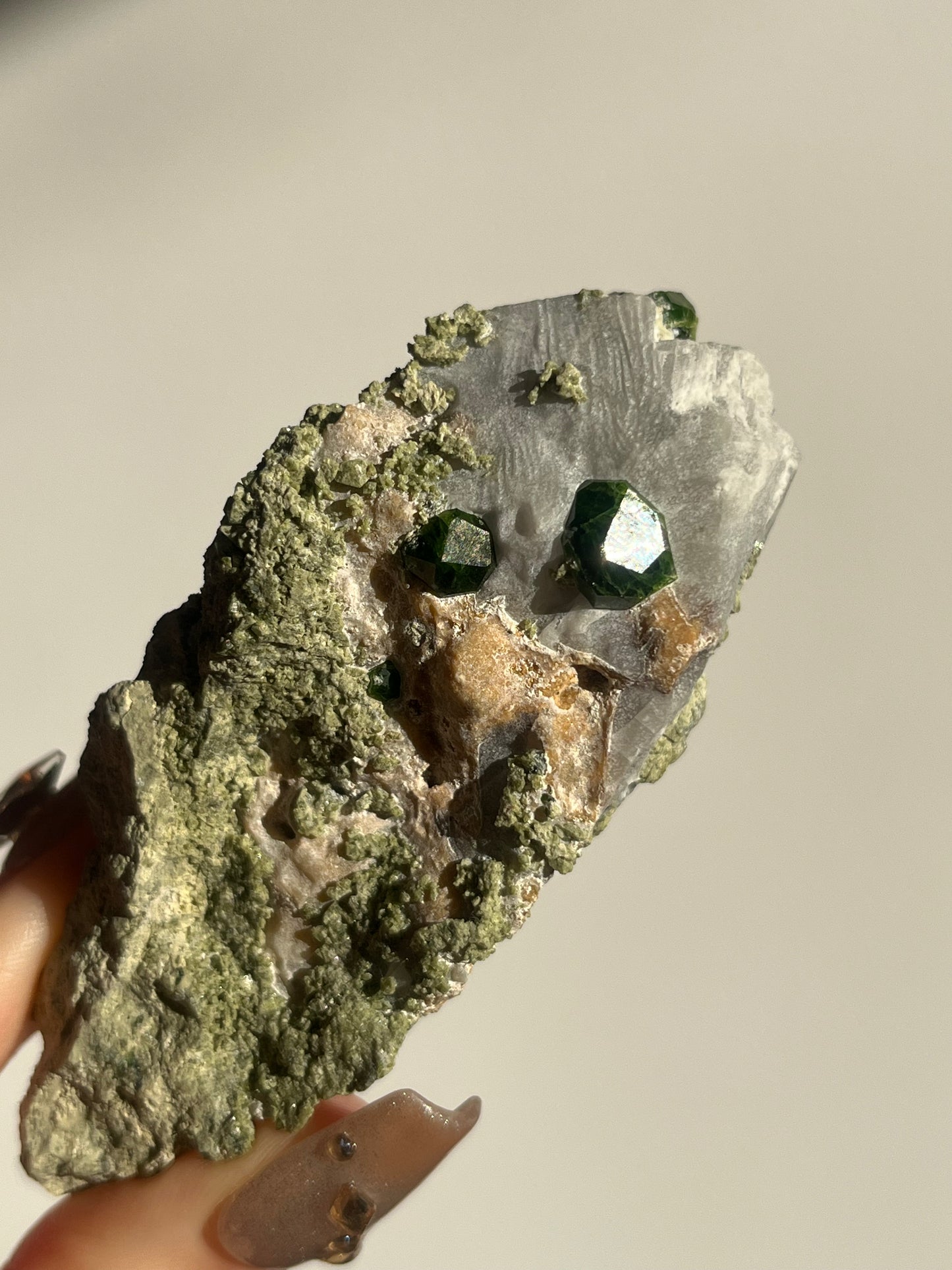 Demantoid Garnet on Matrix Specimen A