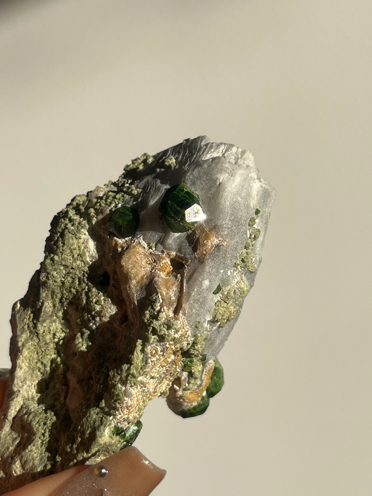 Demantoid Garnet on Matrix Specimen A
