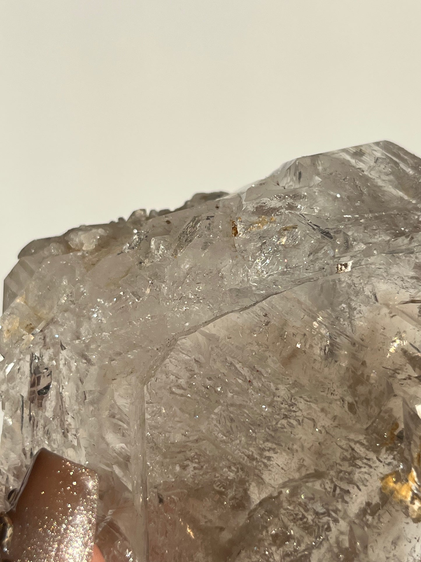 Fenster Diamond Quartz Specimen with Clay Inclusions & Several Moving Enhydros