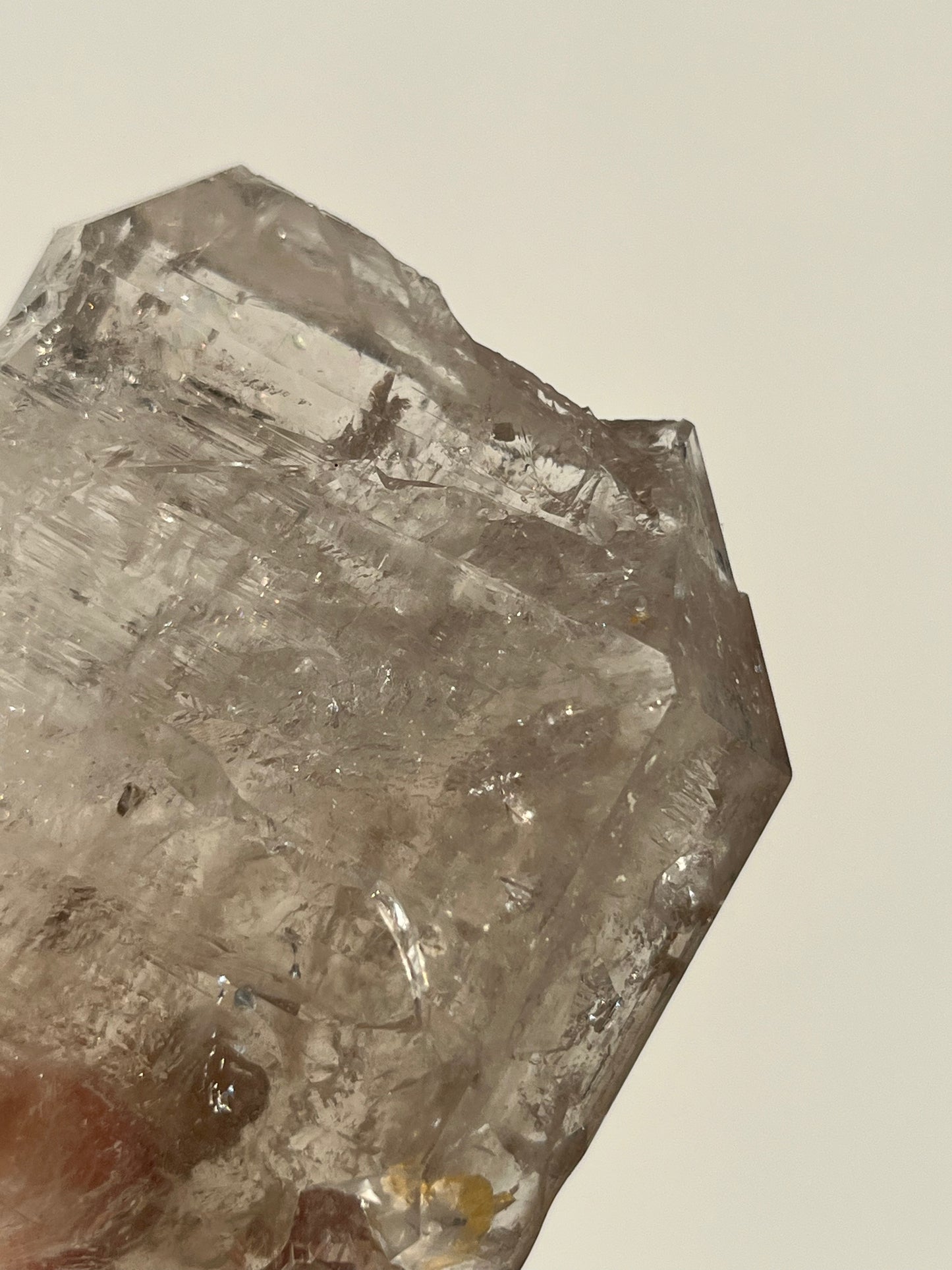 Fenster Diamond Quartz Specimen with Clay Inclusions & Several Moving Enhydros