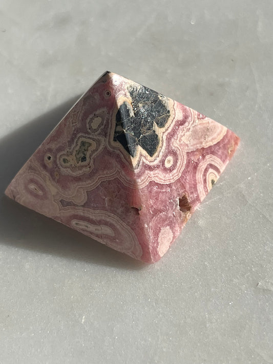 One-of-a-kind Rare Old Stock Rhodochrosite Stalactite Pyramid