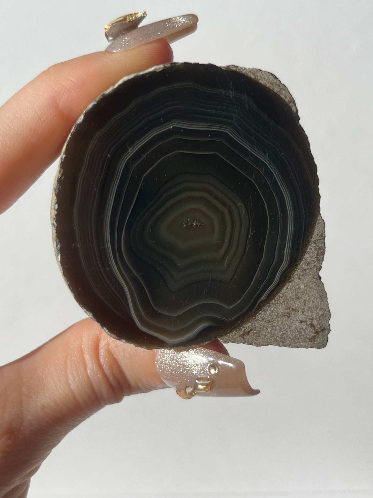 "Wise Eyes" East Indonesian Agate in Situ Host Rock Pair B (Collector's Choice)