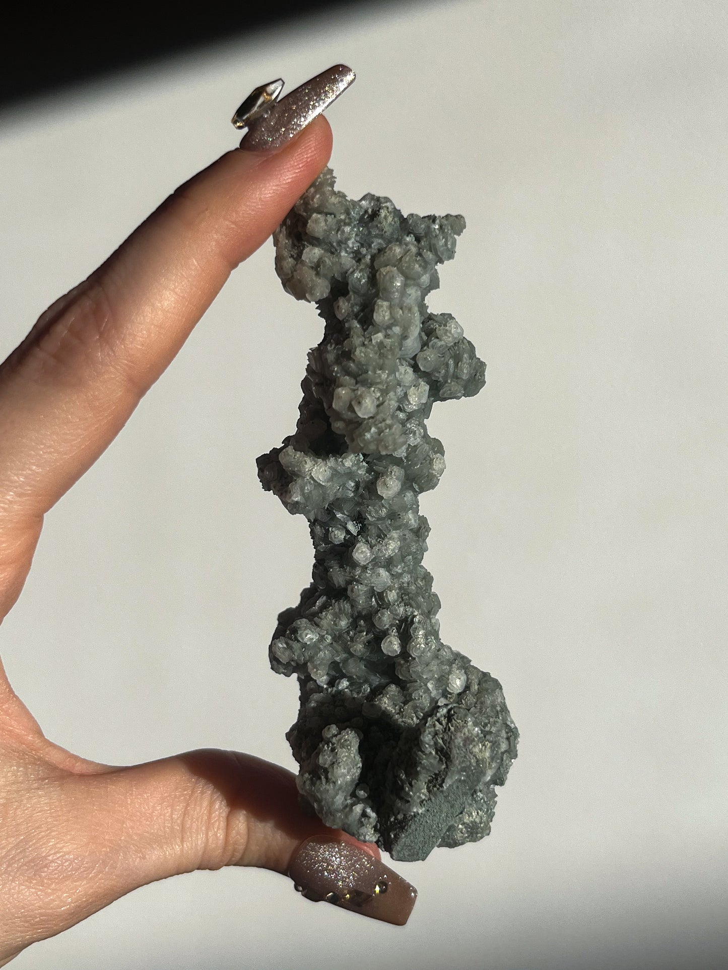 Euci Quartz with Coin Petal Calcite Specimen D