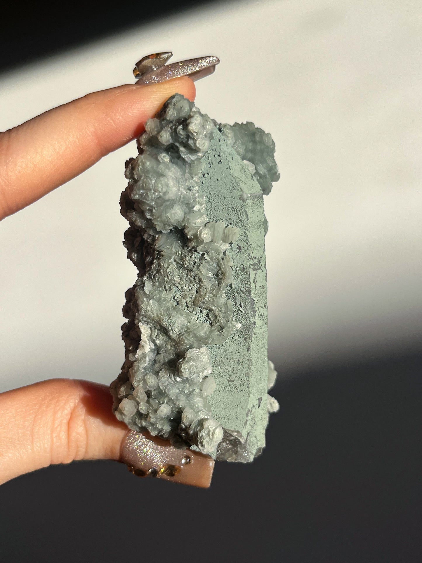 Euci Quartz with Coin Petal Calcite Specimen R