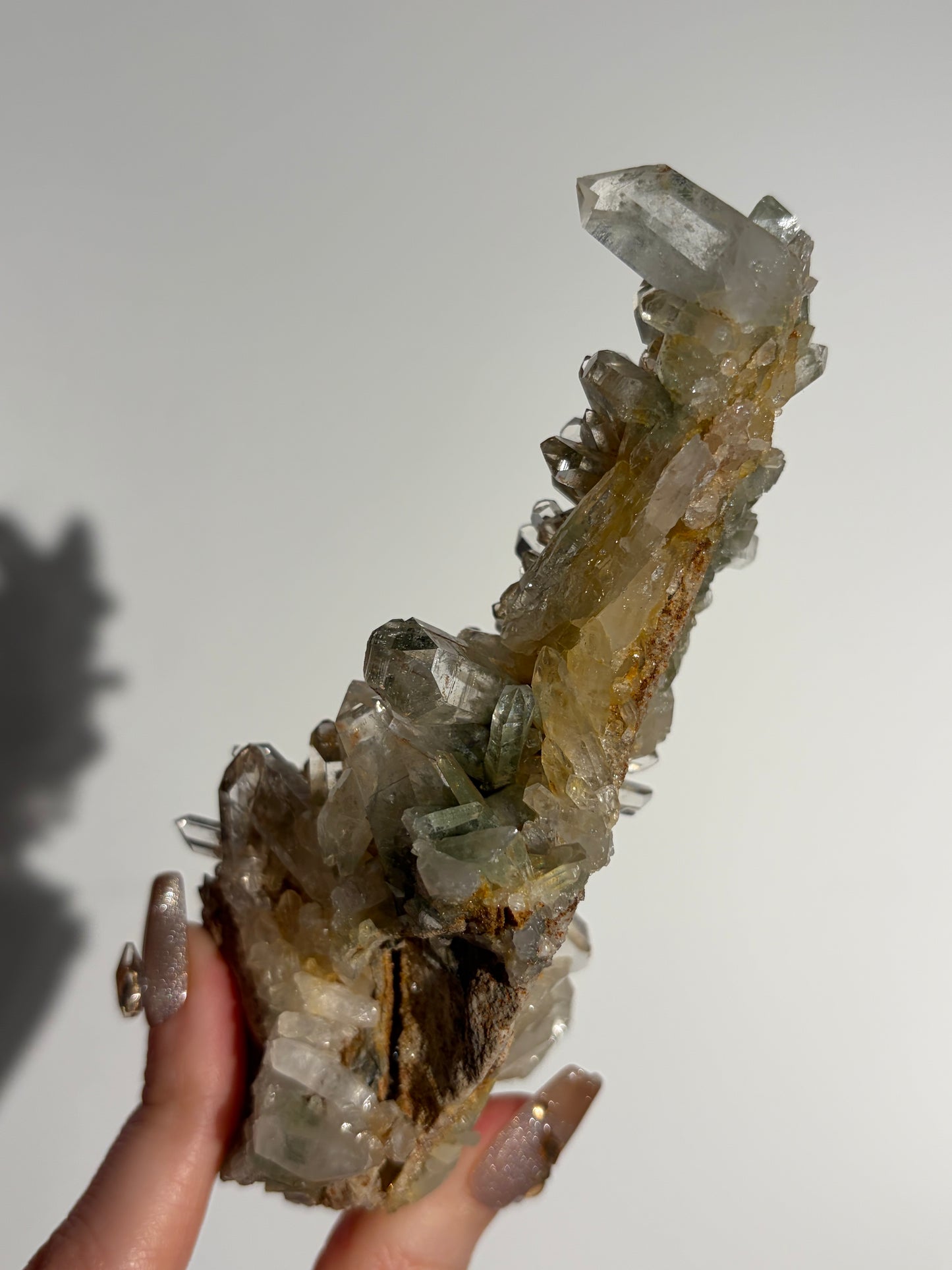 Water Clear Golden Healer Chlorite Included Quartz Specimen D