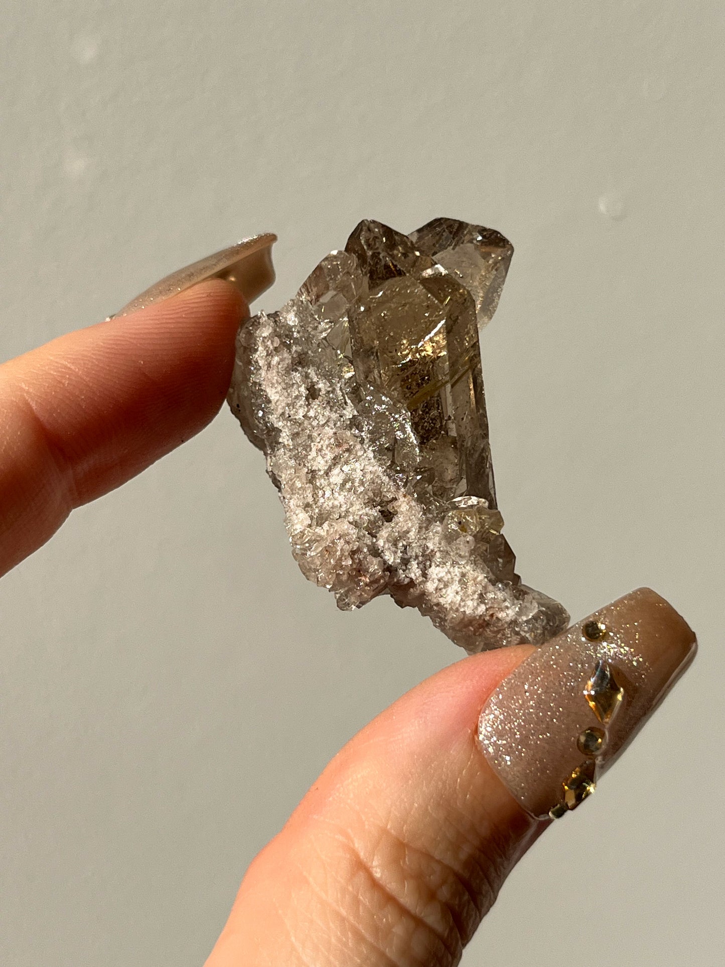 Golden Rutile in Quartz Specimen #D