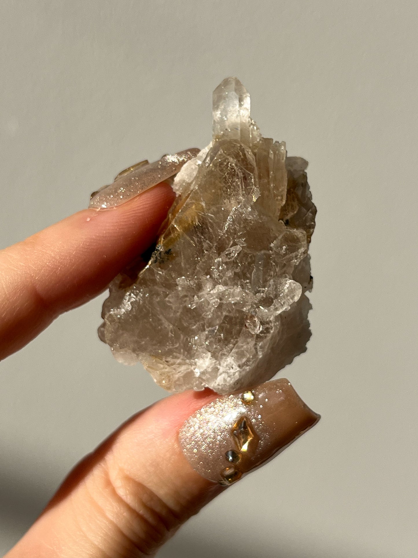 Golden Rutile in Quartz Specimen #I